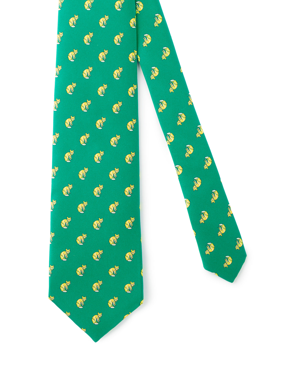 Pure Silk Fox Tie - Dark Green