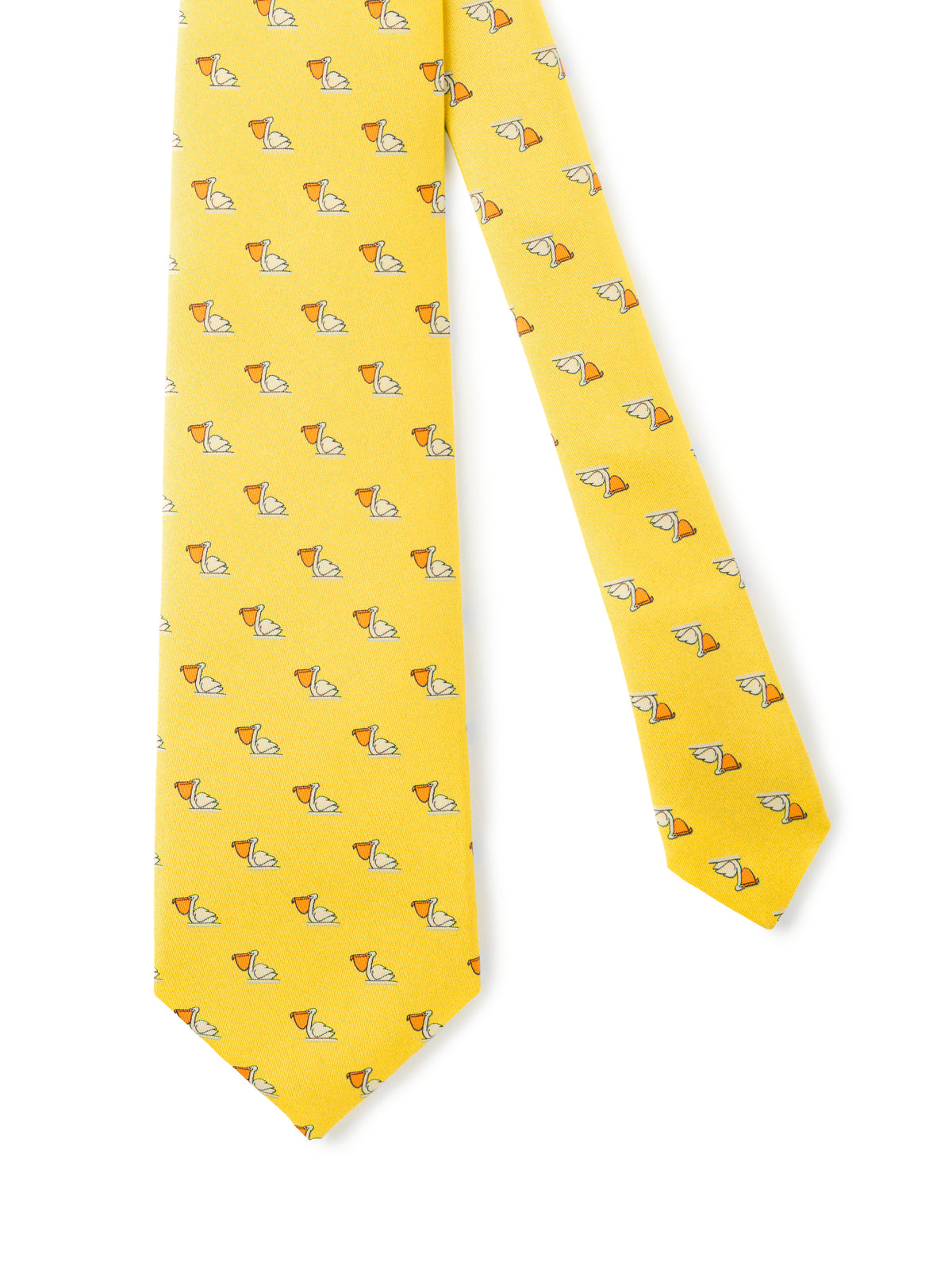 Pure Silk Pelican Tie - Pale Yellow