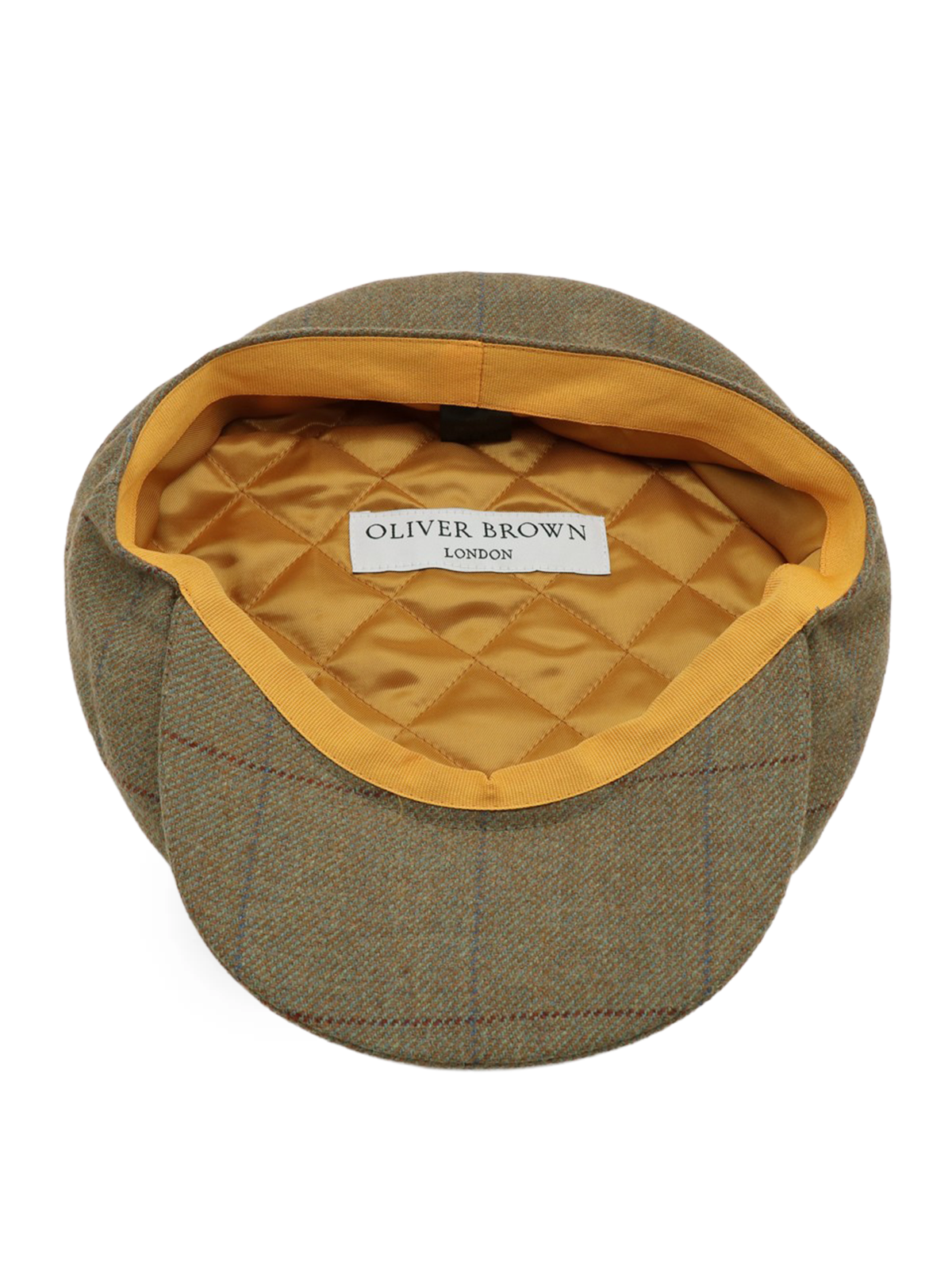 Autumn Bracken Check Oliver Flat Cap
