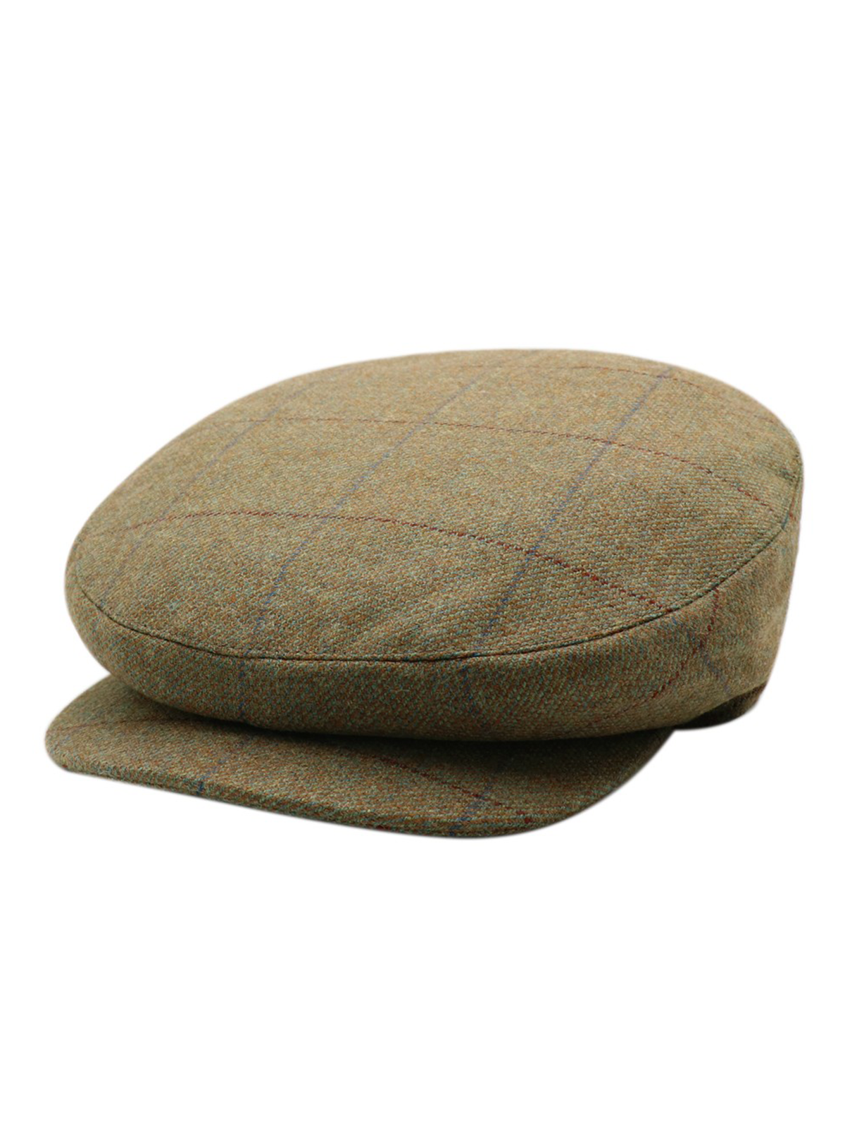 Autumn Bracken Check Oliver Flat Cap