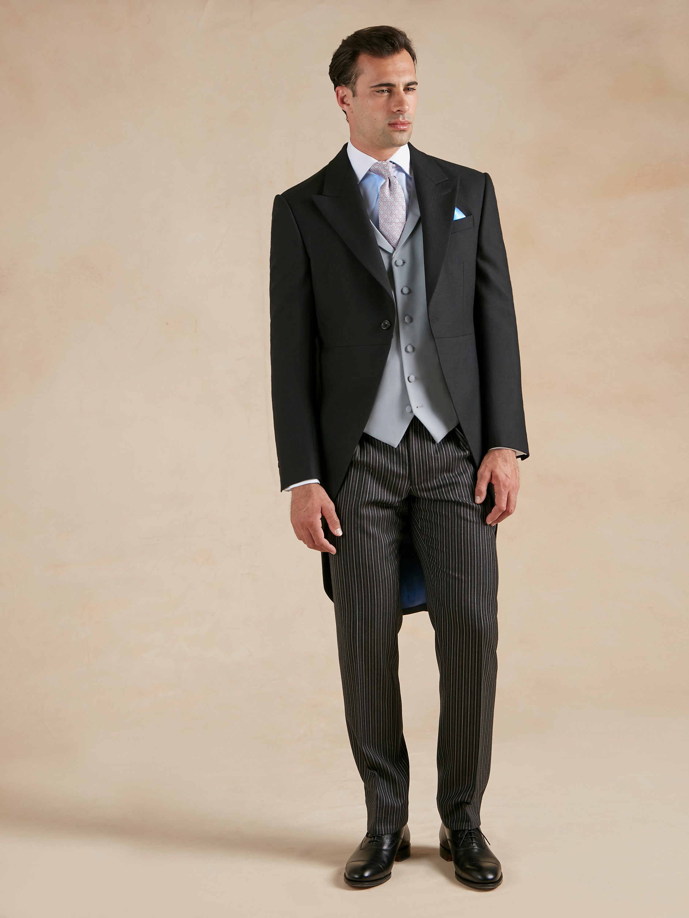 Morning Suit Hire for Royal Ascot - Morning Coat, Trousers & Single Breasted Waistcoat