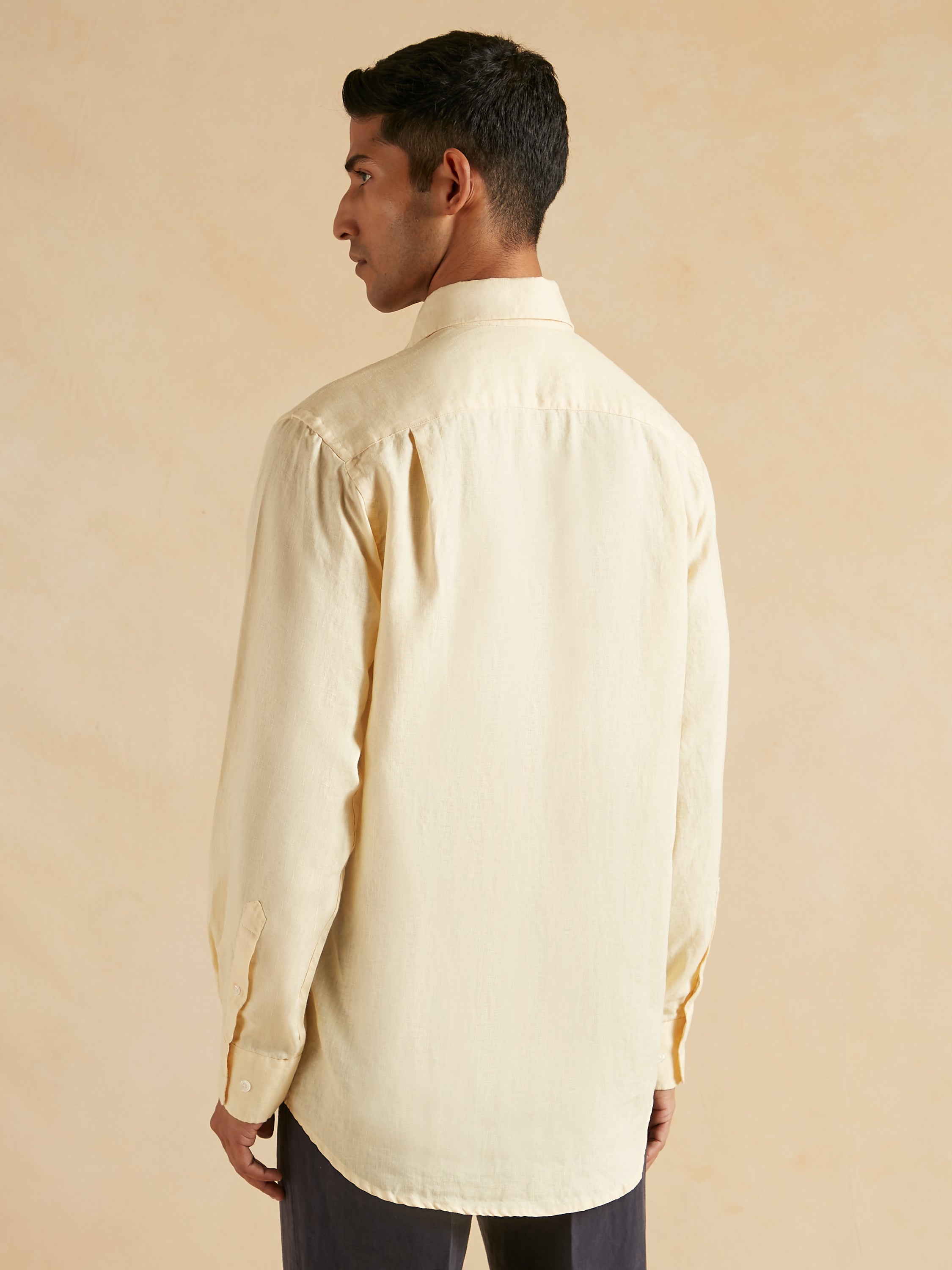 Amalfi Linen Shirt - Lemon Yellow