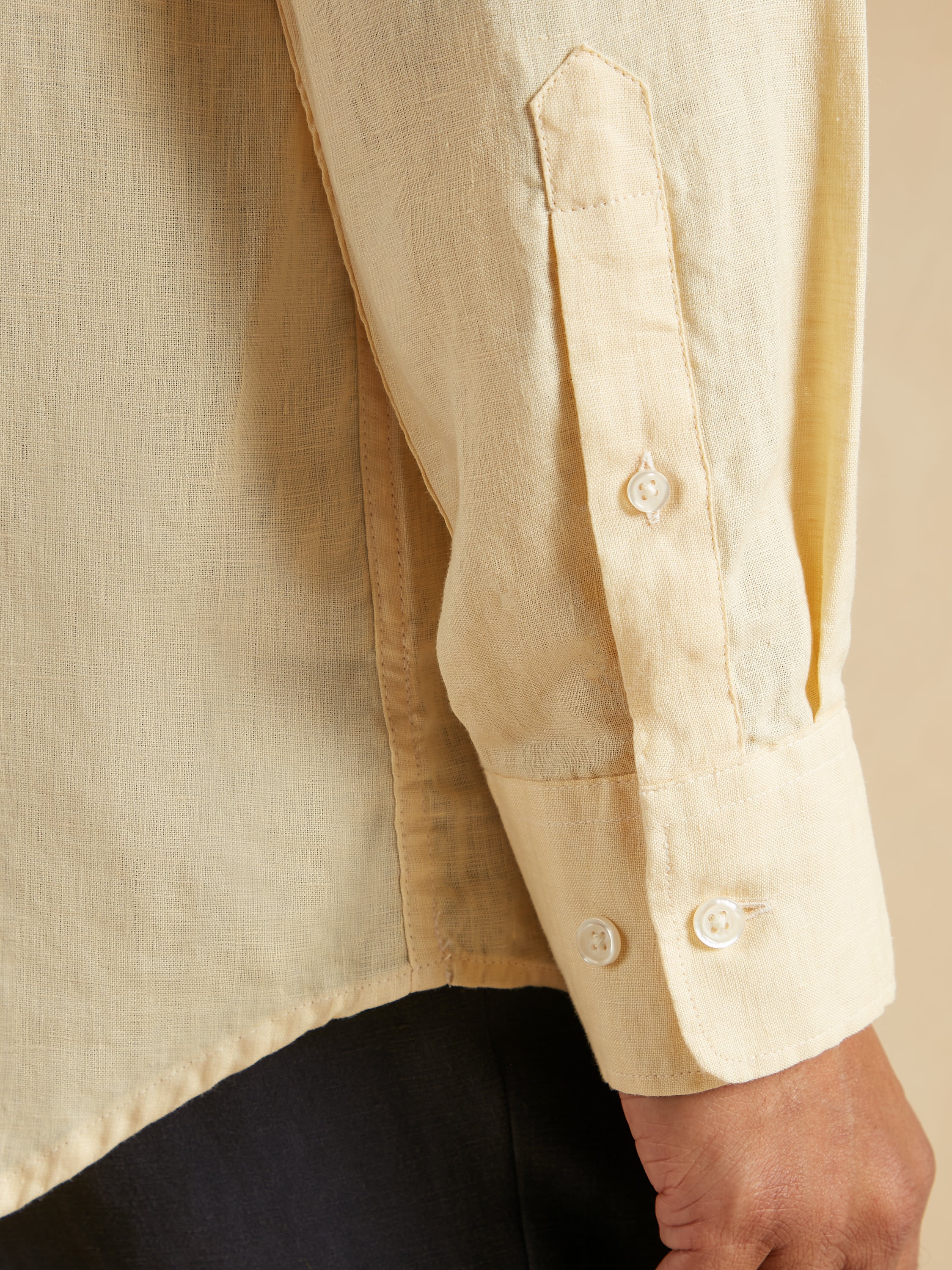 Amalfi Linen Shirt - Lemon Yellow