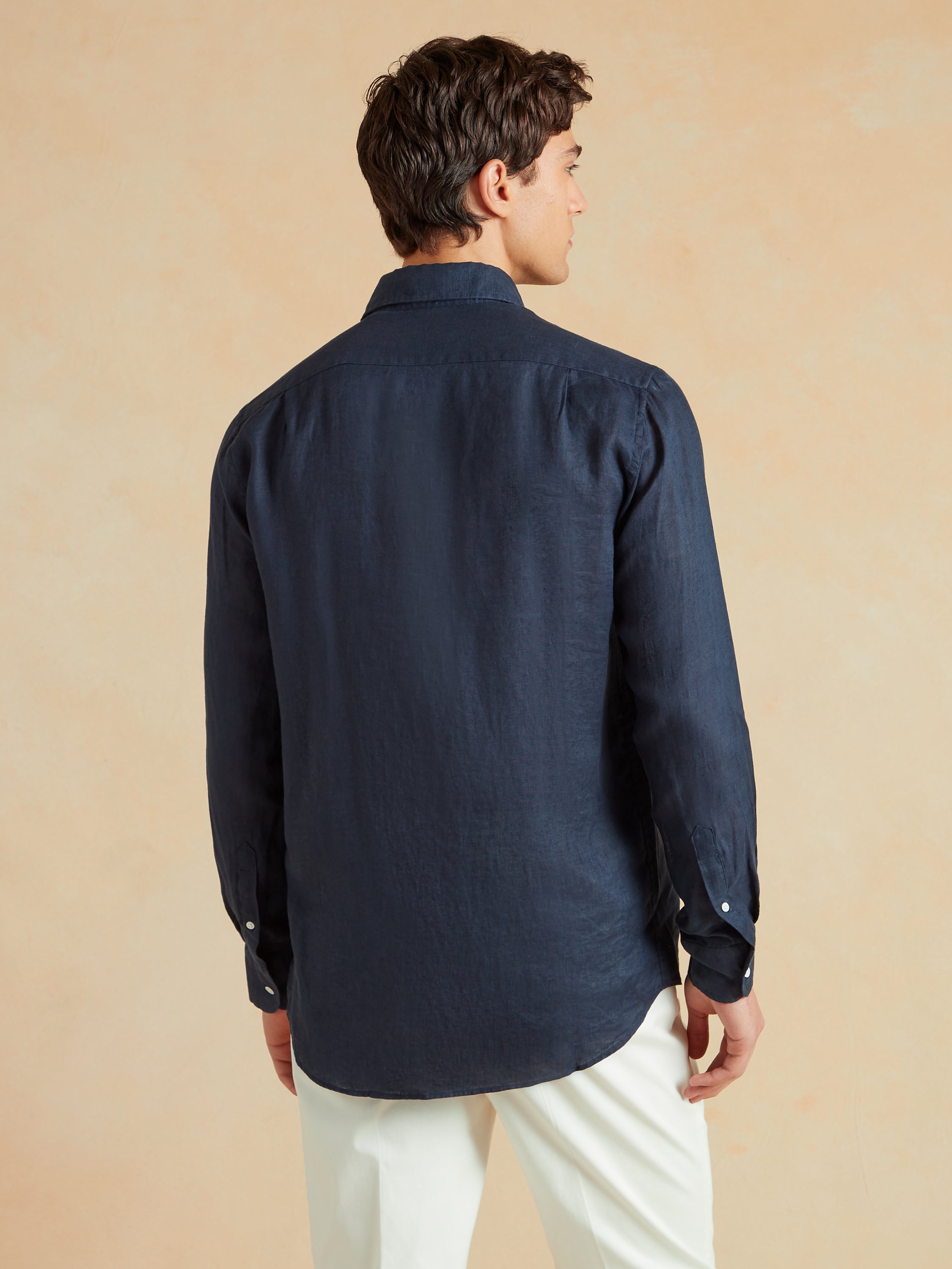 Amalfi Linen Shirt - Navy