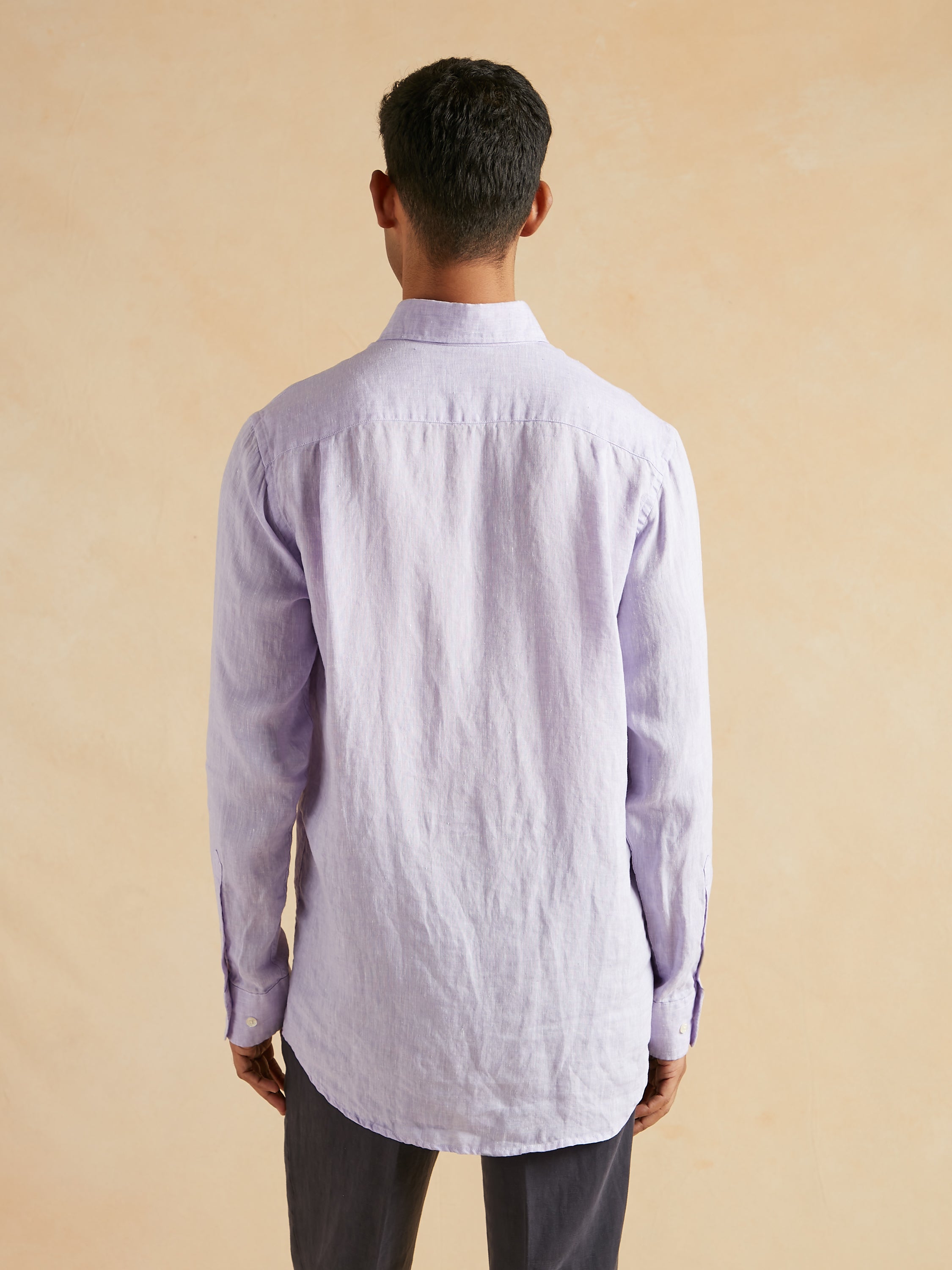 Amalfi Linen Shirt - Lilac