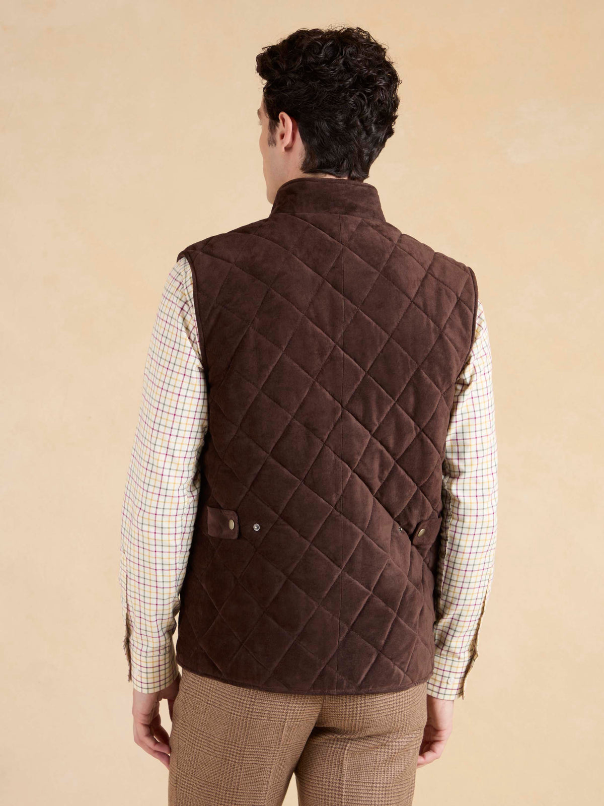 Ashbourne Gilet - Brown Suede Leather