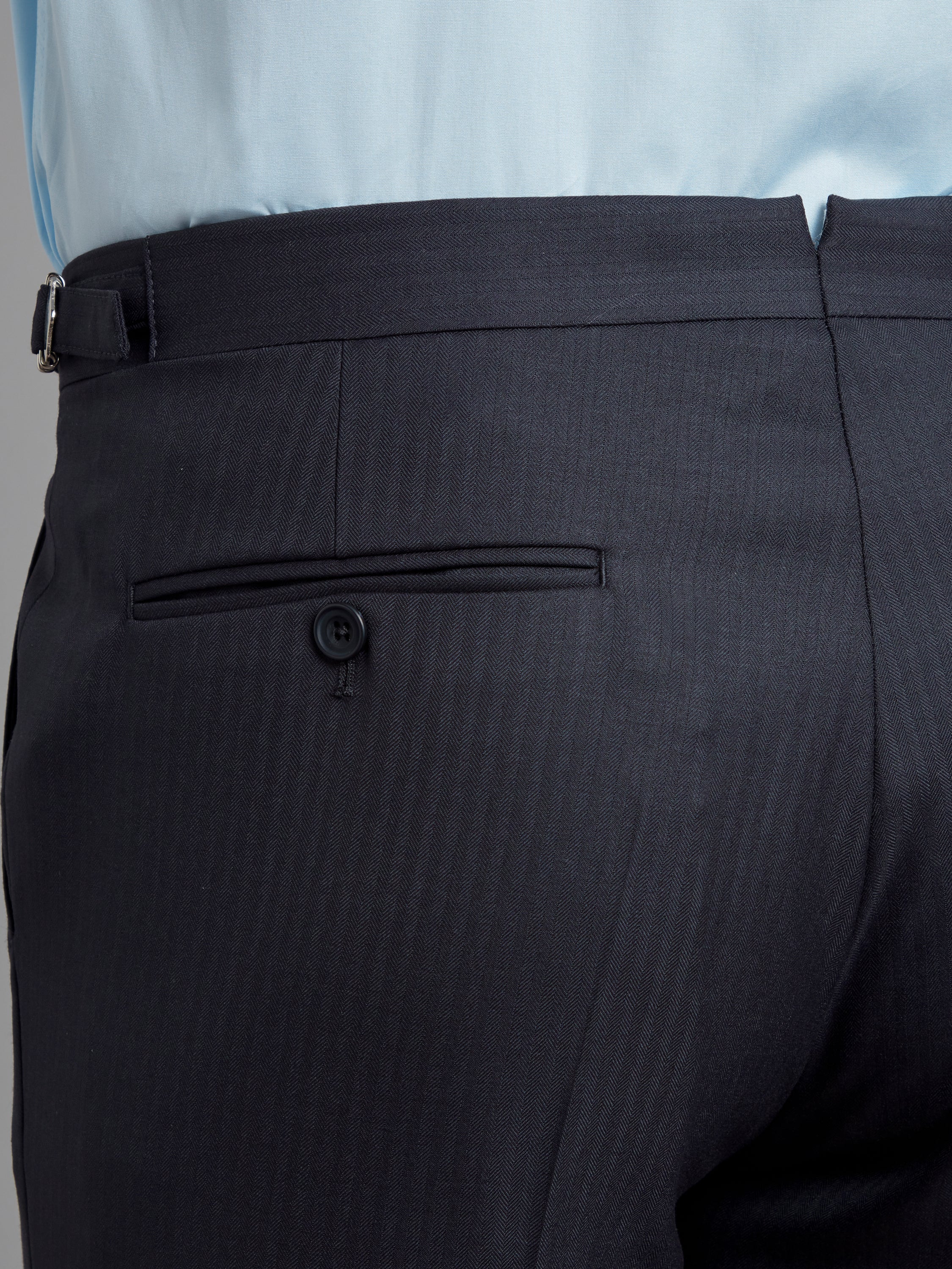 Astell Suit Trousers - Midnight Navy Herringbone