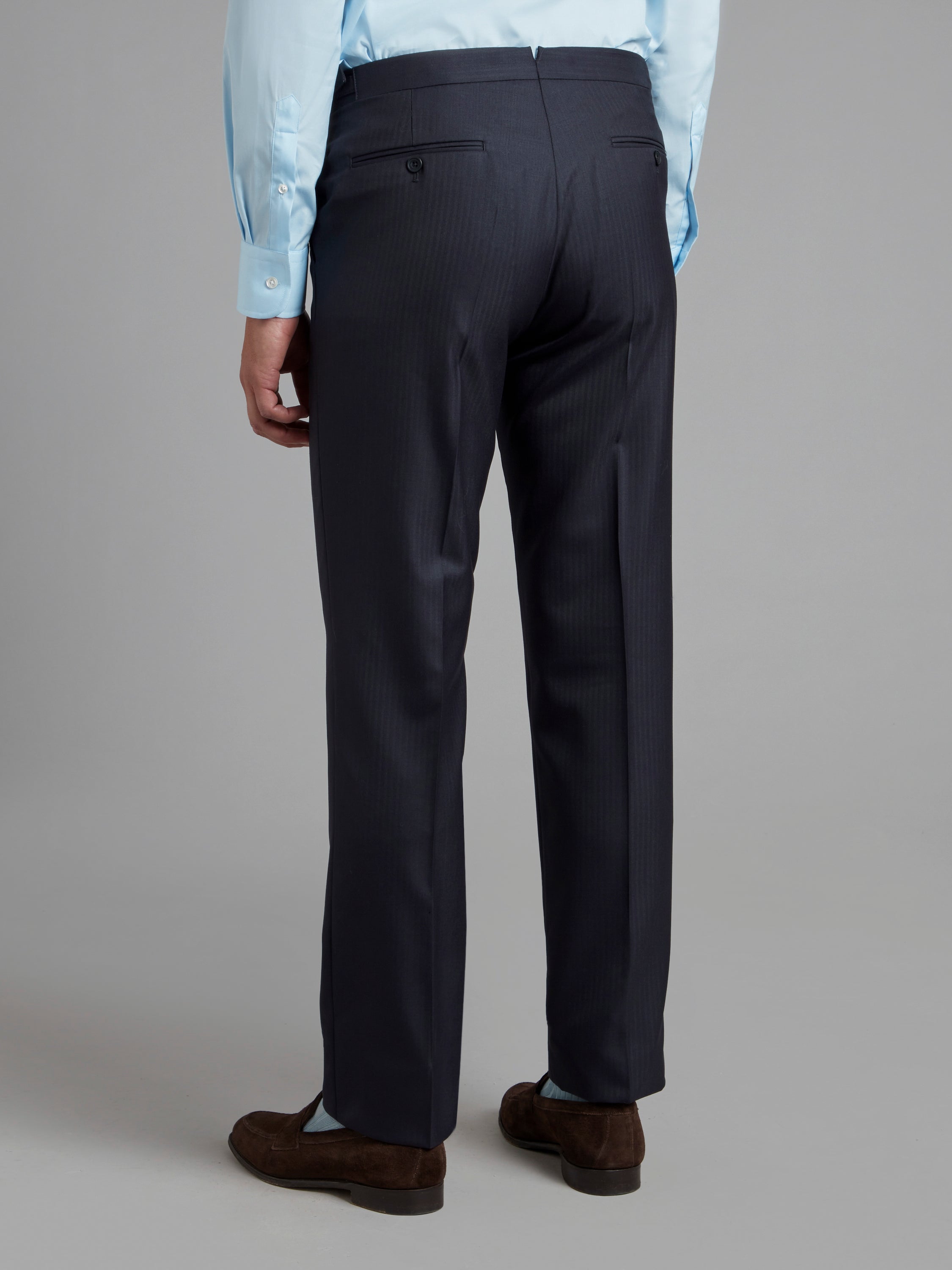 Astell Suit Trousers - Midnight Navy Herringbone