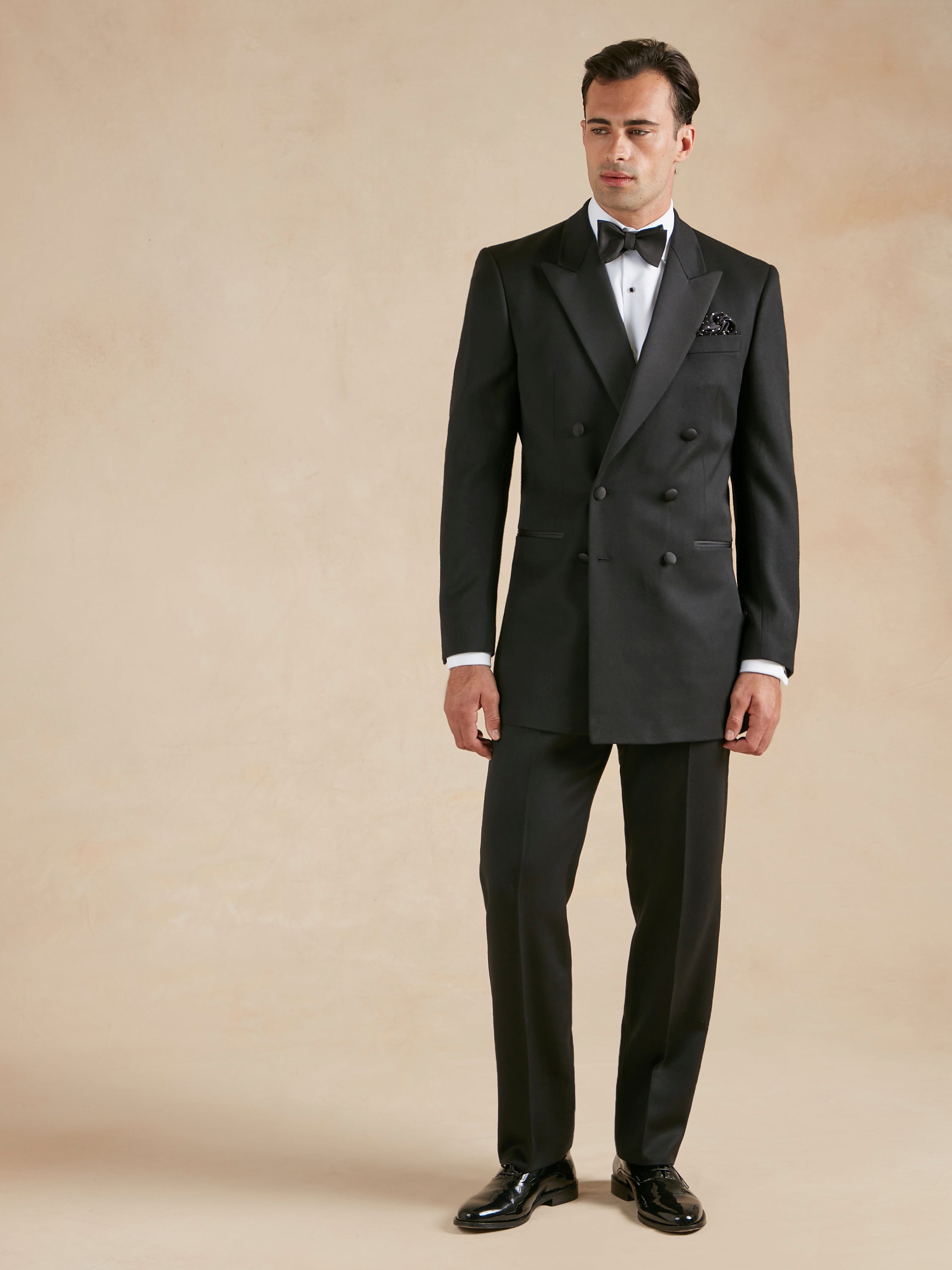 Dinner Suit Hire - Double Breasted Jacket, Trousers, Shirt & Bow Tie