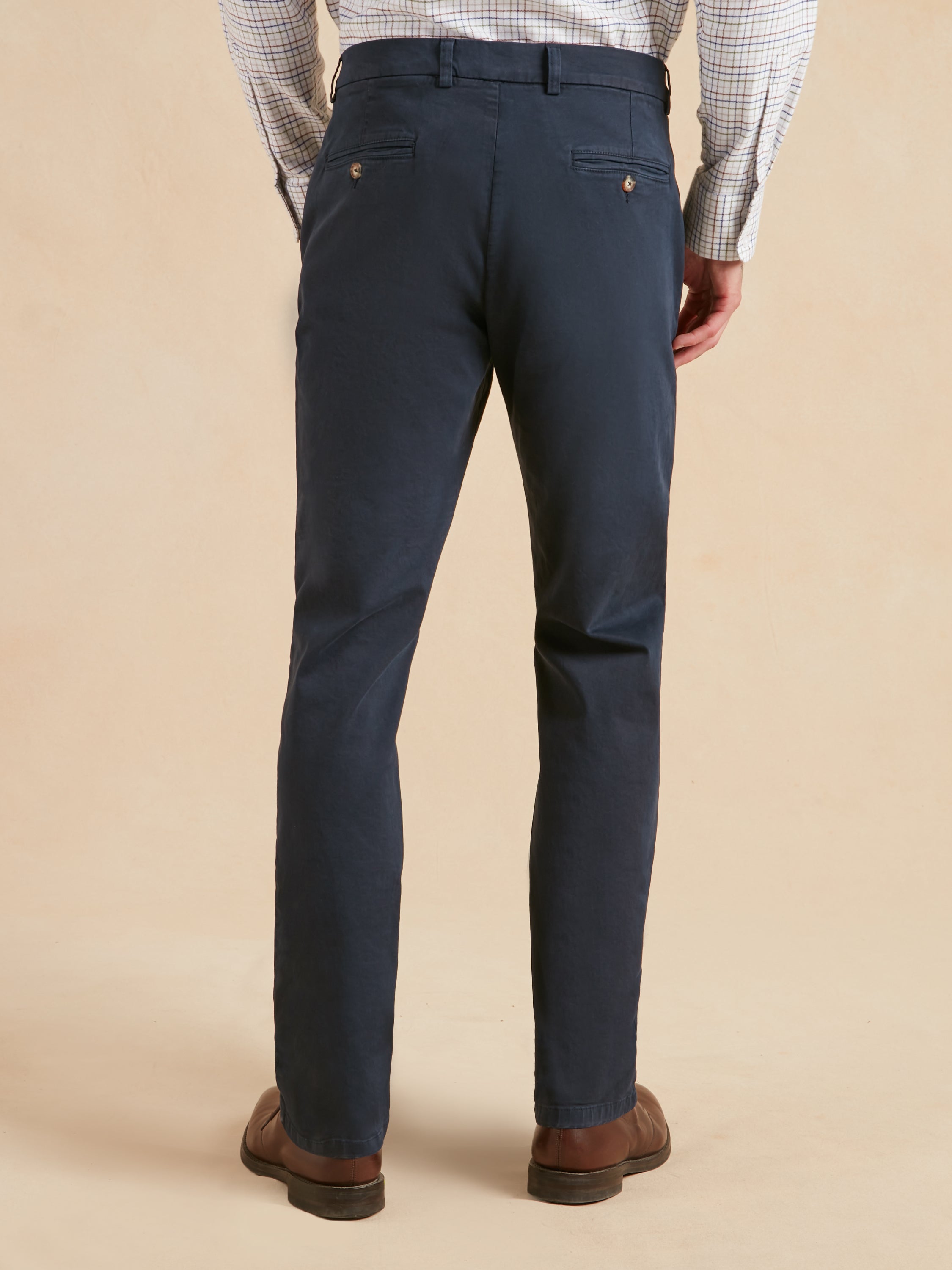 Brompton Chinos - Navy | Men's Casual Trousers | Oliver Brown, London