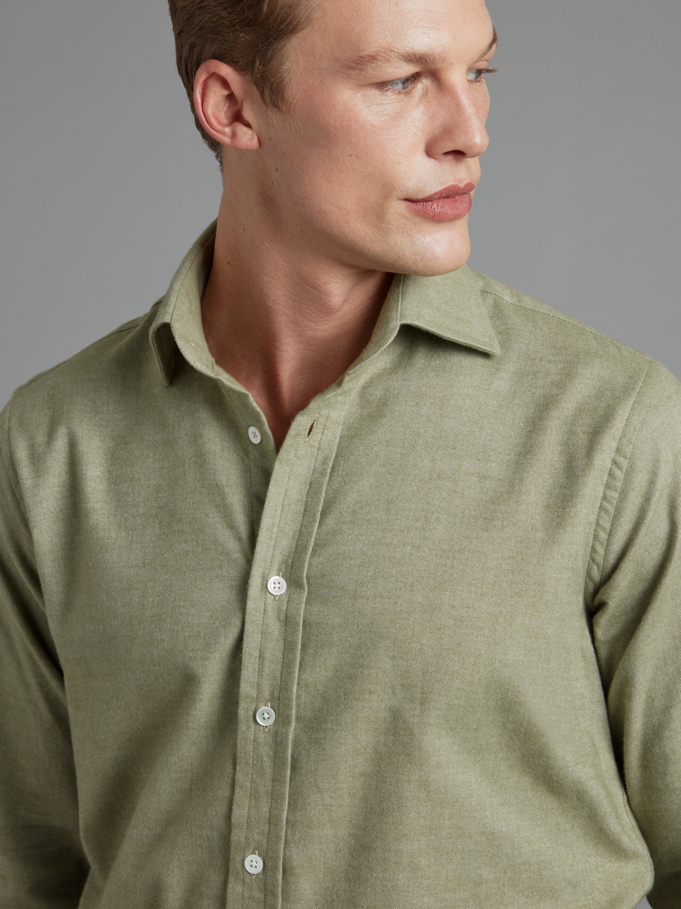 Mens brushed cotton shirt discount