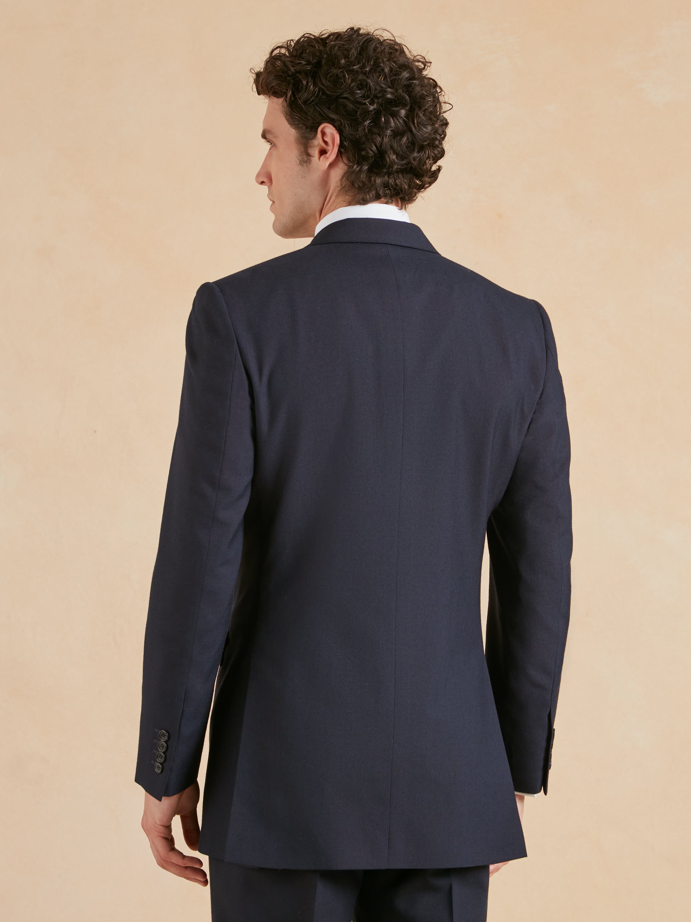 Cadogan Classic Fit Suit - Navy Plain Weave Wool