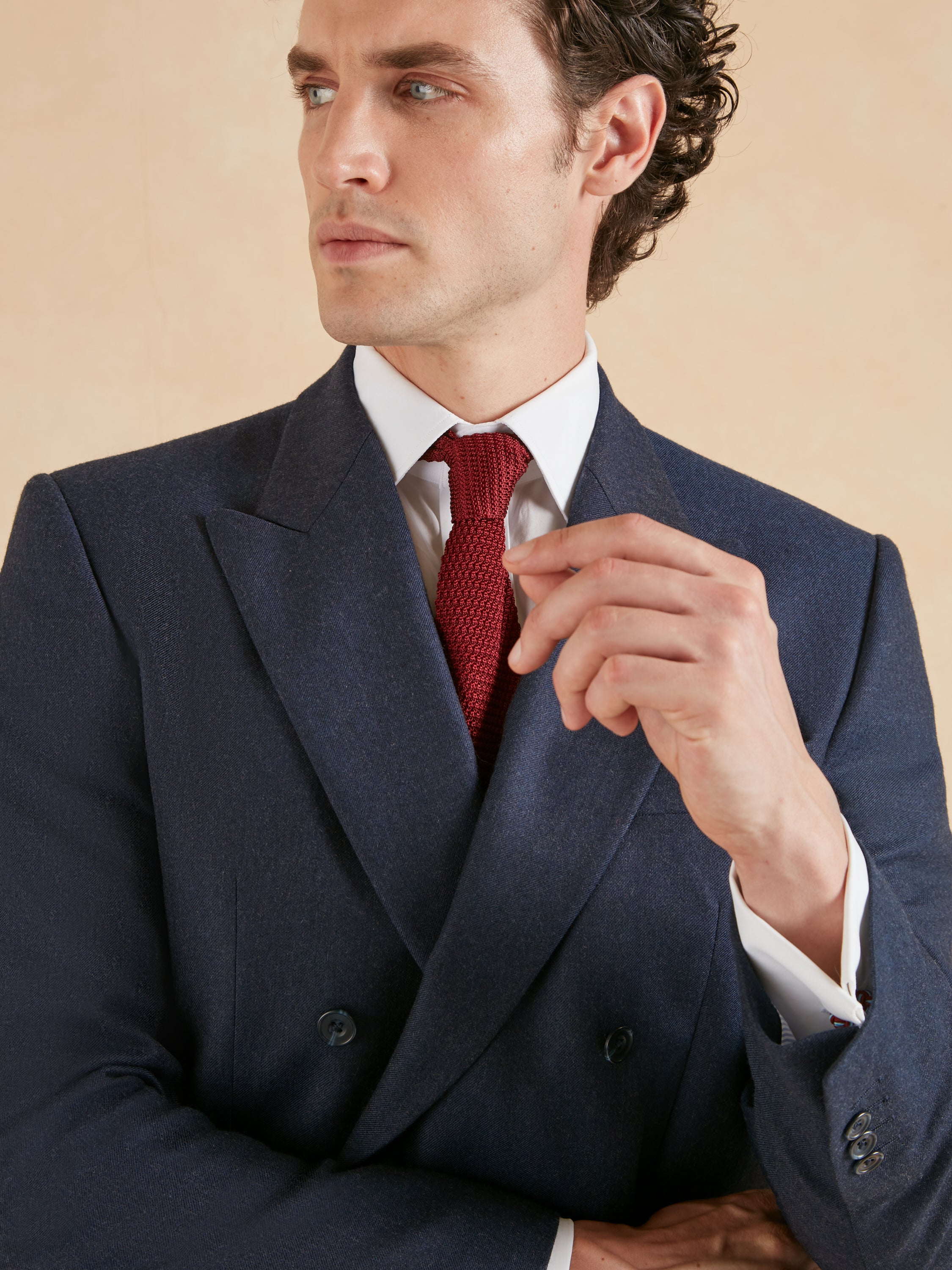 Cadogan Classic Fit Suit - Airforce Blue Twill Wool