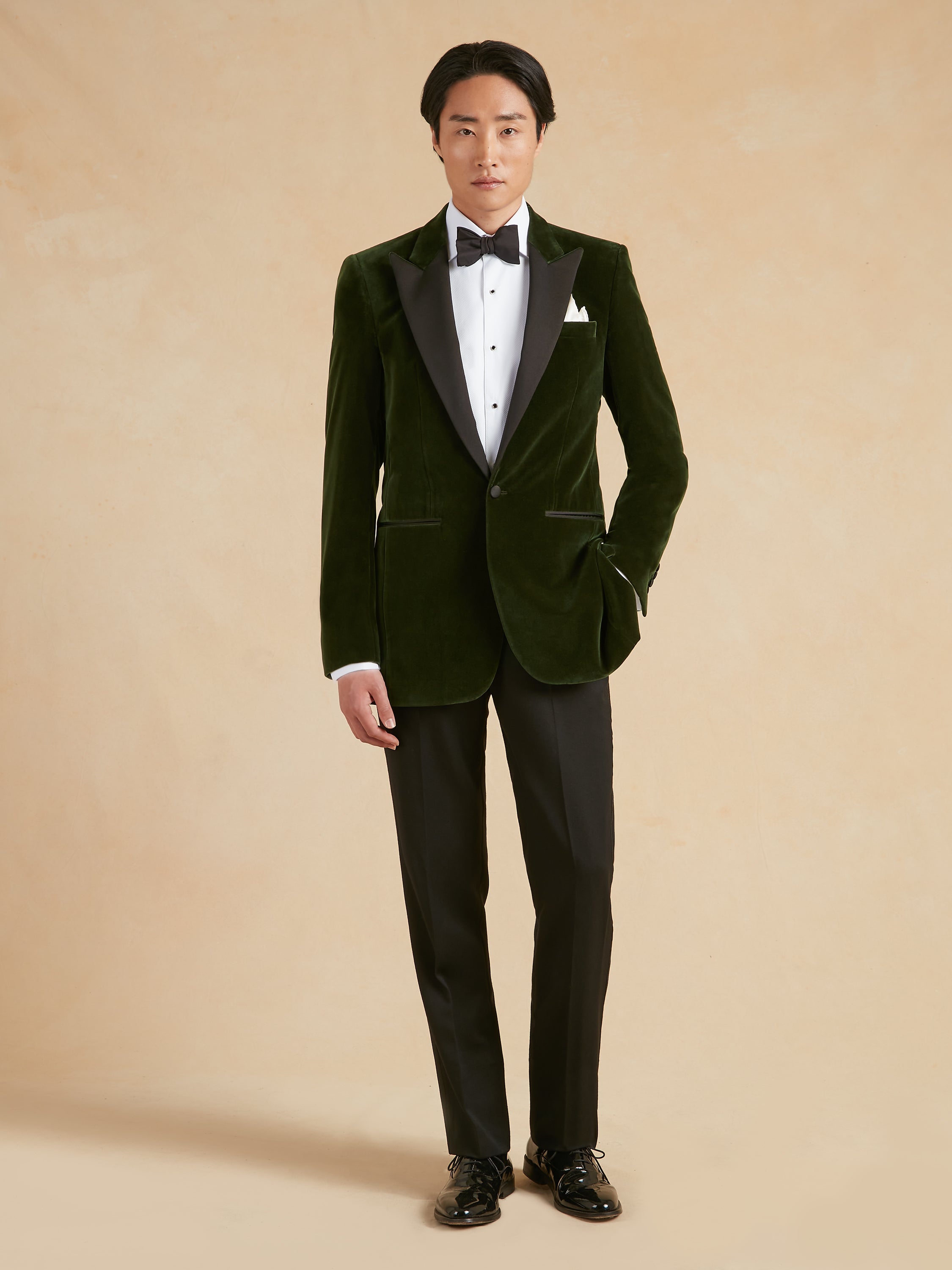 Carlyle Smoking Jacket - Green Velvet