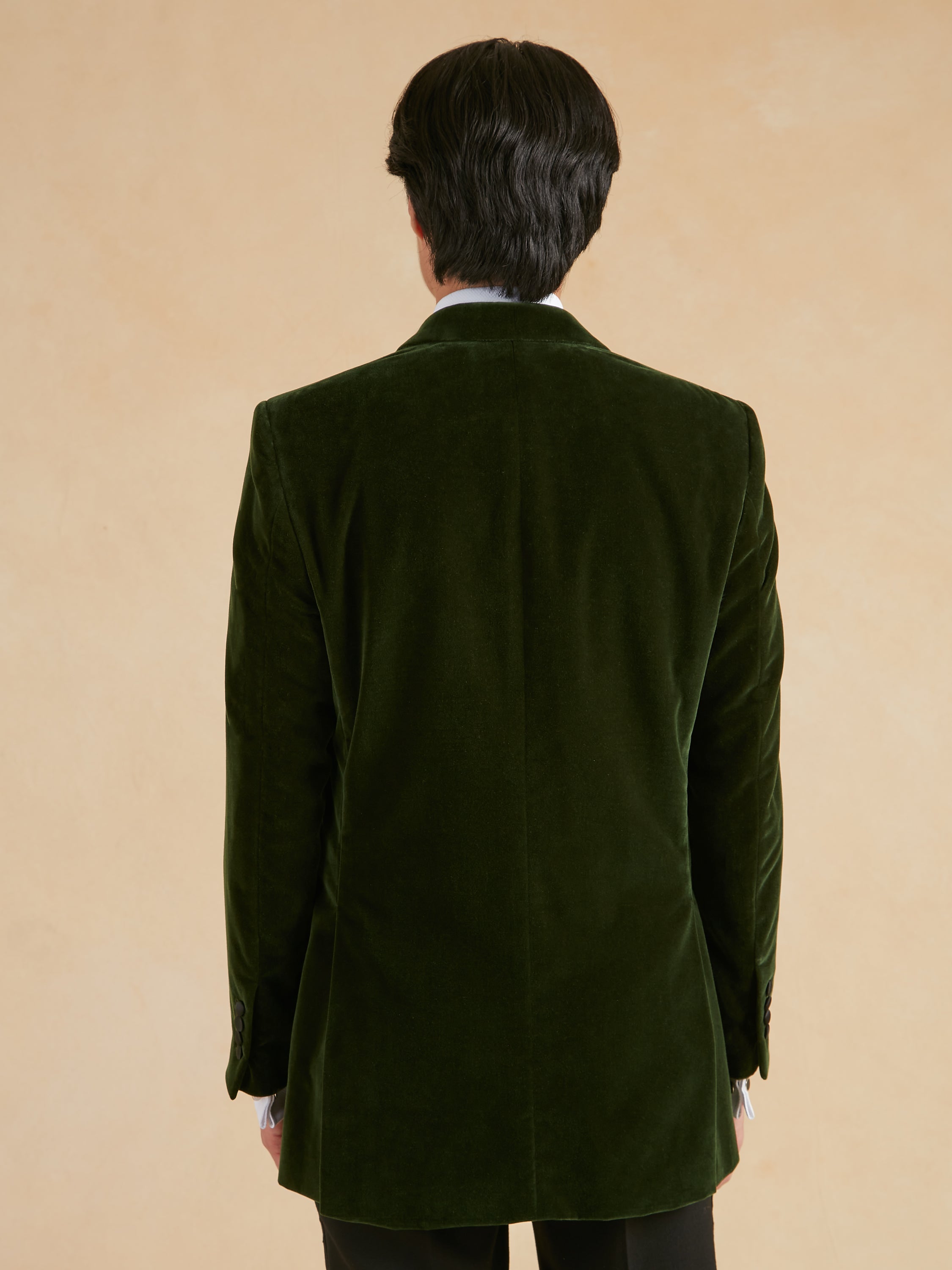 Carlyle Smoking Jacket Green Velvet Men's Smoking Jackets