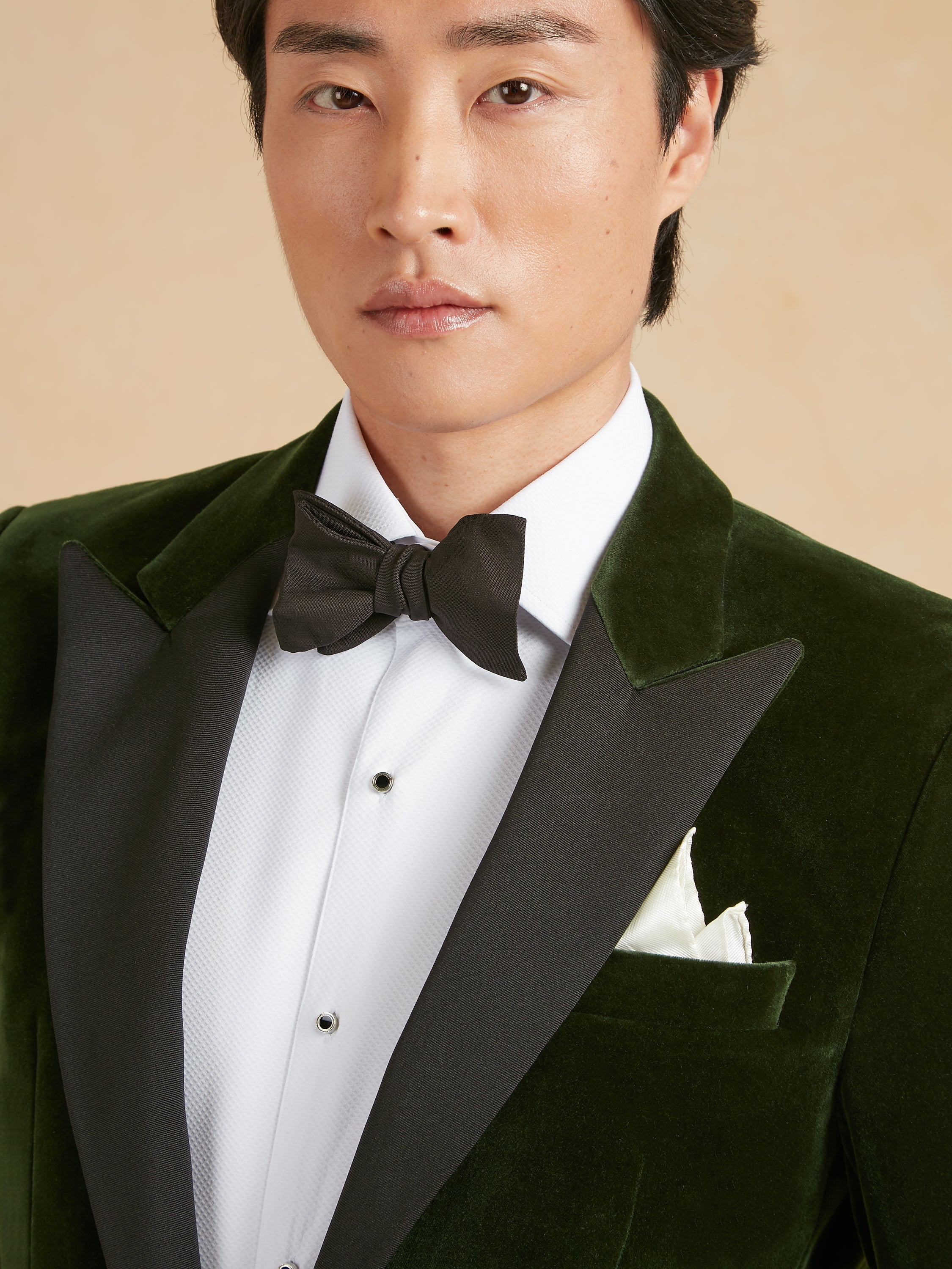 Carlyle Smoking Jacket - Green Velvet