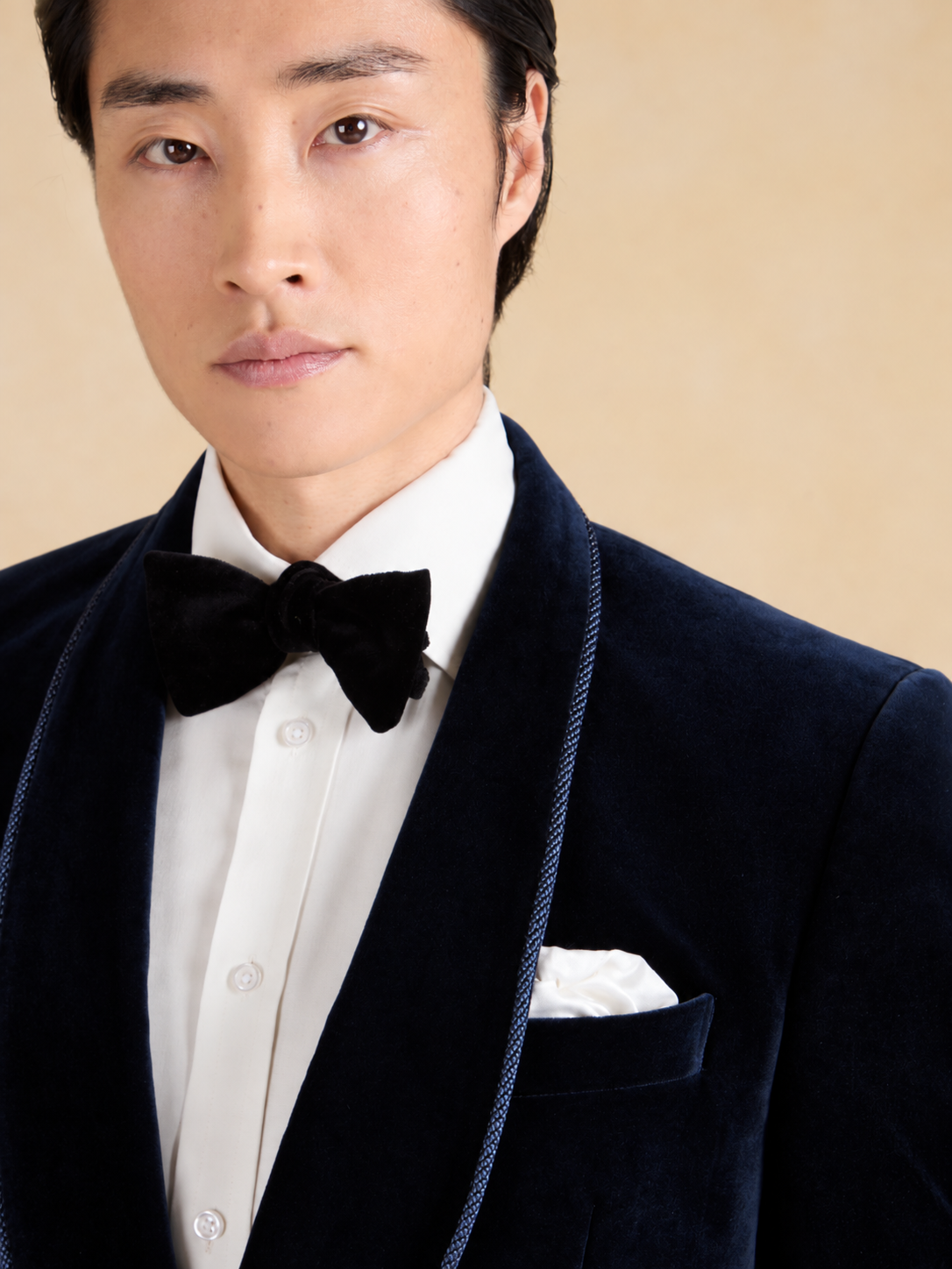 Caversham Smoking Jacket - Navy Velvet