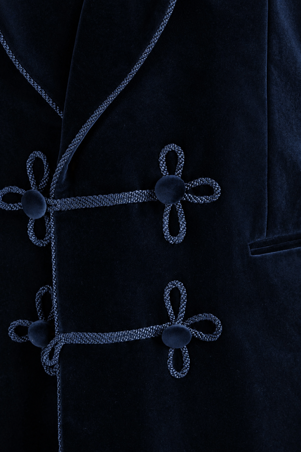 Caversham Smoking Jacket - Navy Velvet