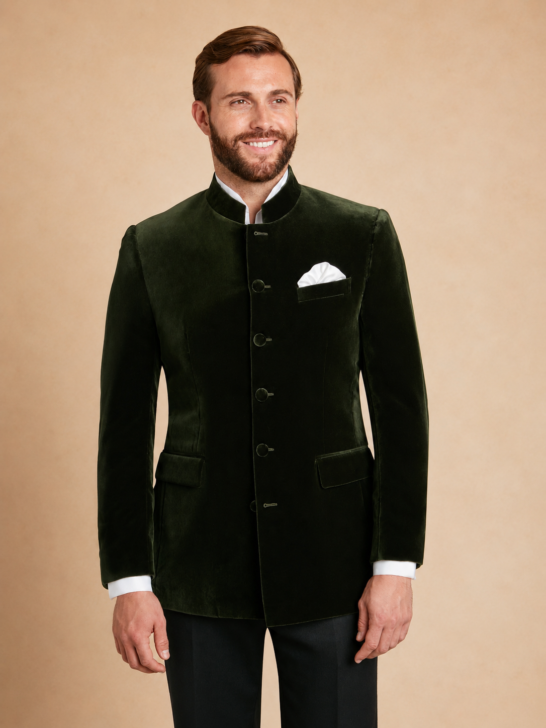 Ormonde Smoking Jacket - Green Velvet