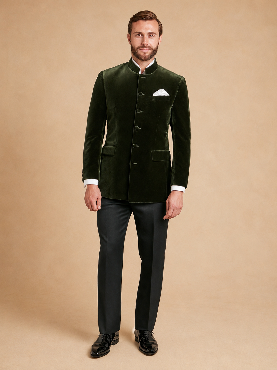 Ormonde Smoking Jacket - Green Velvet