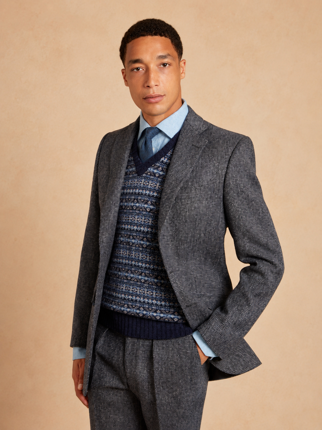 Eaton Jacket - Navy Nailhead Tweed | Men's Tweed Jackets | Oliver