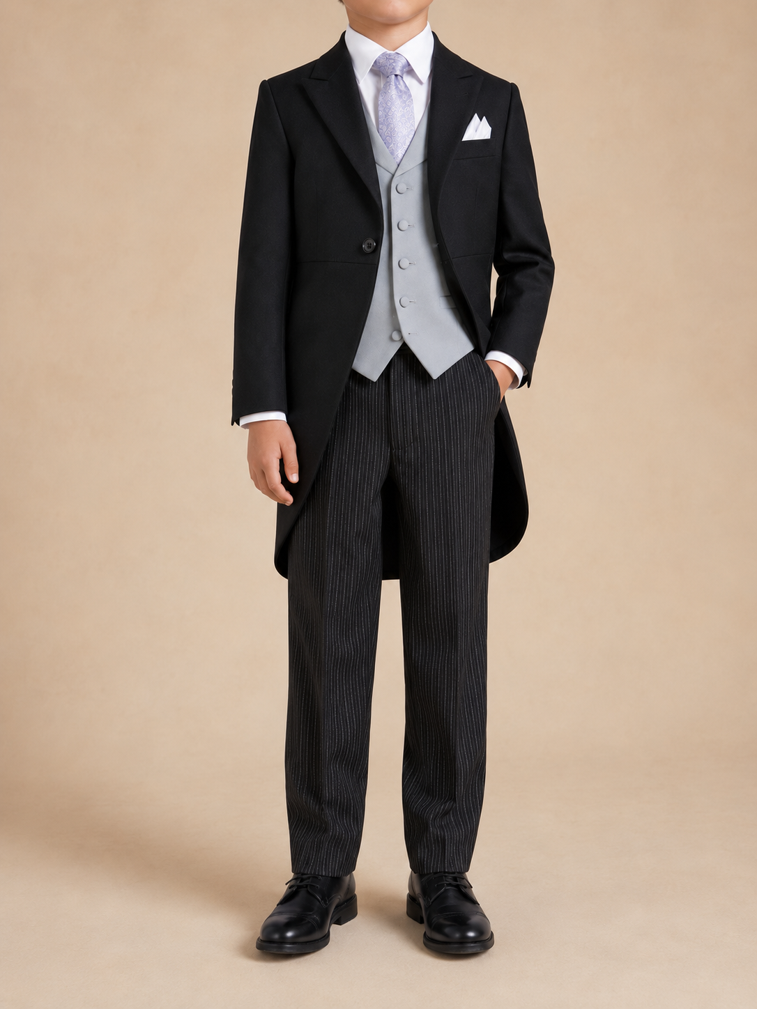 Junior Morning Trousers Hire - Classic Striped