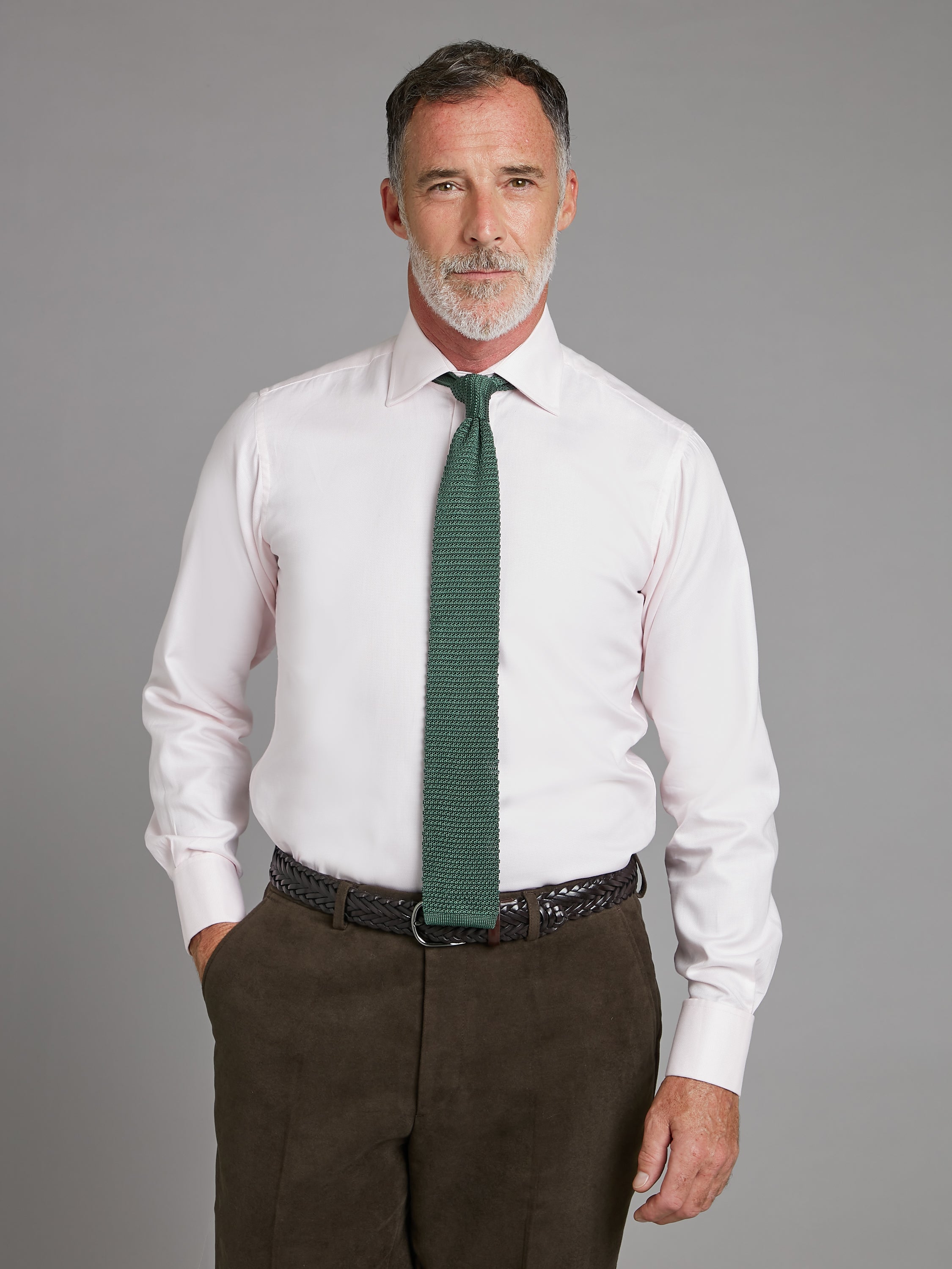 Pure Silk Knitted Tie - Green