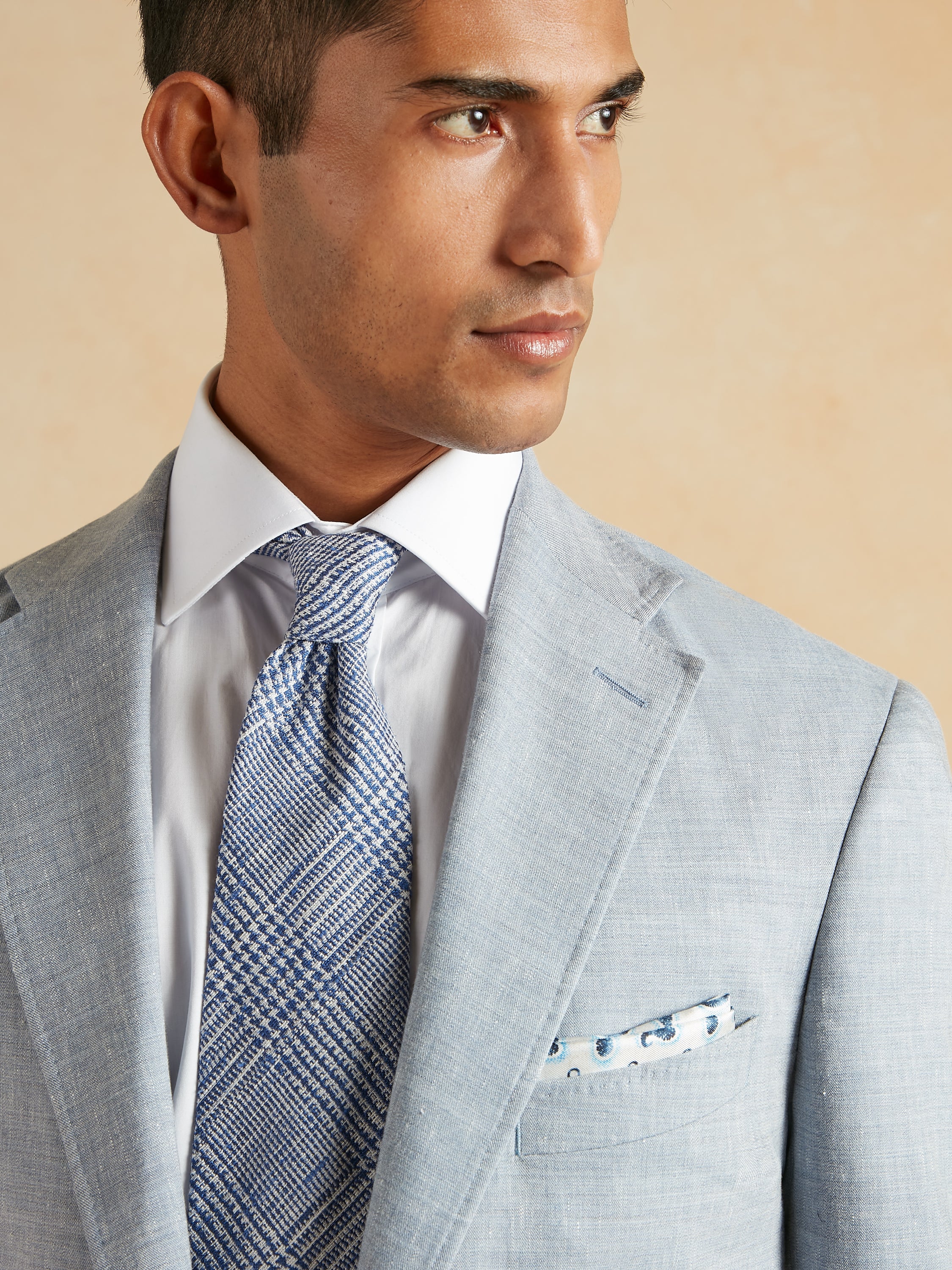 Deconstructed Suit Drago Linen and Wool - Light Blue