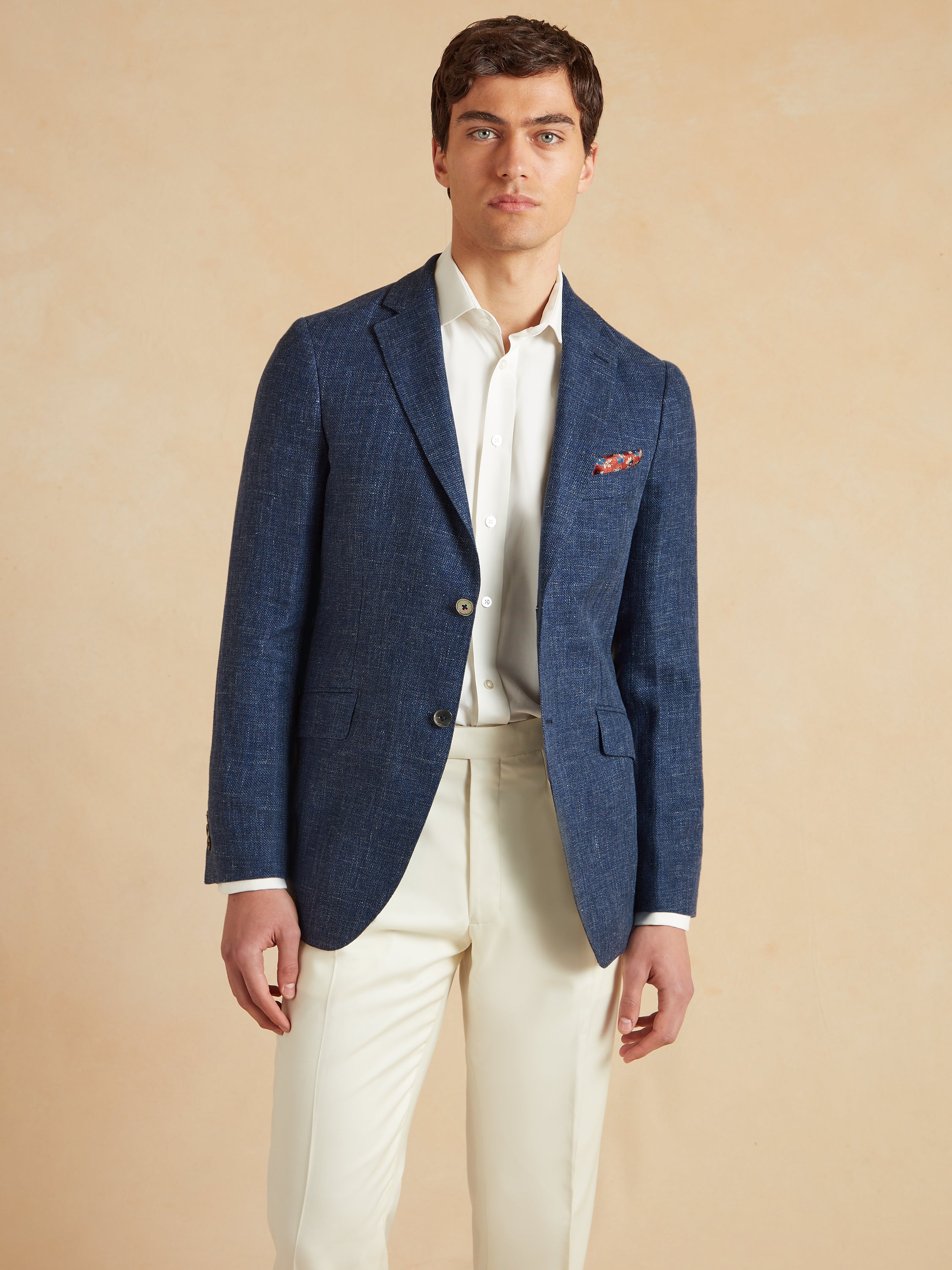 Deconstructed Jacket Linen and Wool - Indigo Blue