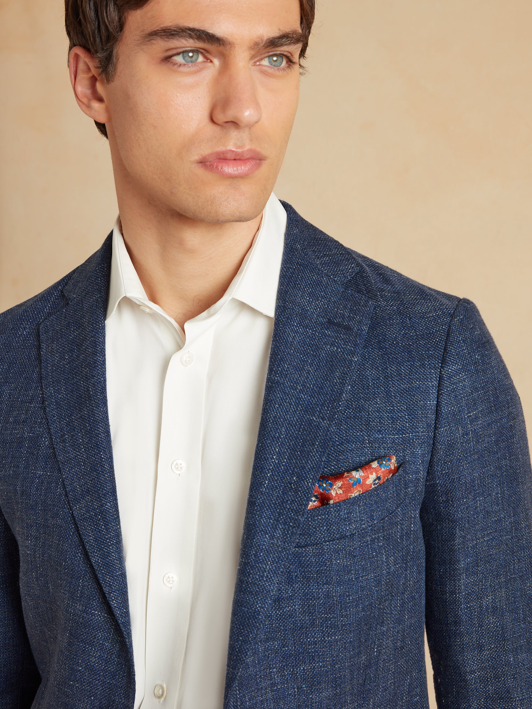 Deconstructed Jacket Linen and Wool - Indigo Blue