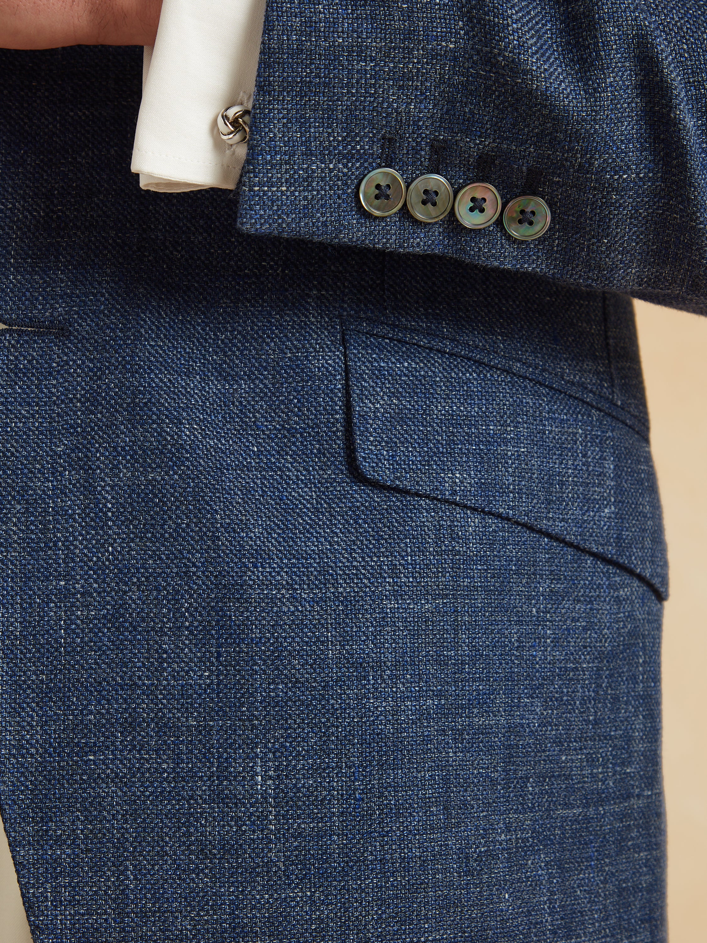 Deconstructed Jacket Linen and Wool - Indigo Blue