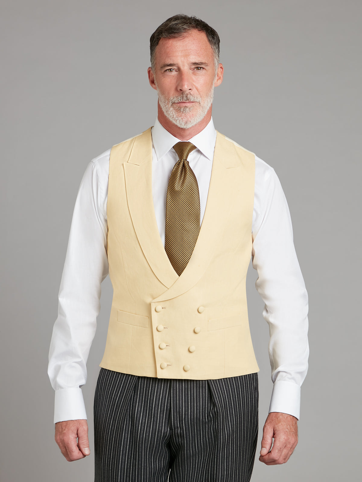 Double Breasted Linen Waistcoat Yellow Men s Morning Waistcoats double-breasted-linen-waistcoat-yellow-men-s-morning-waistcoats