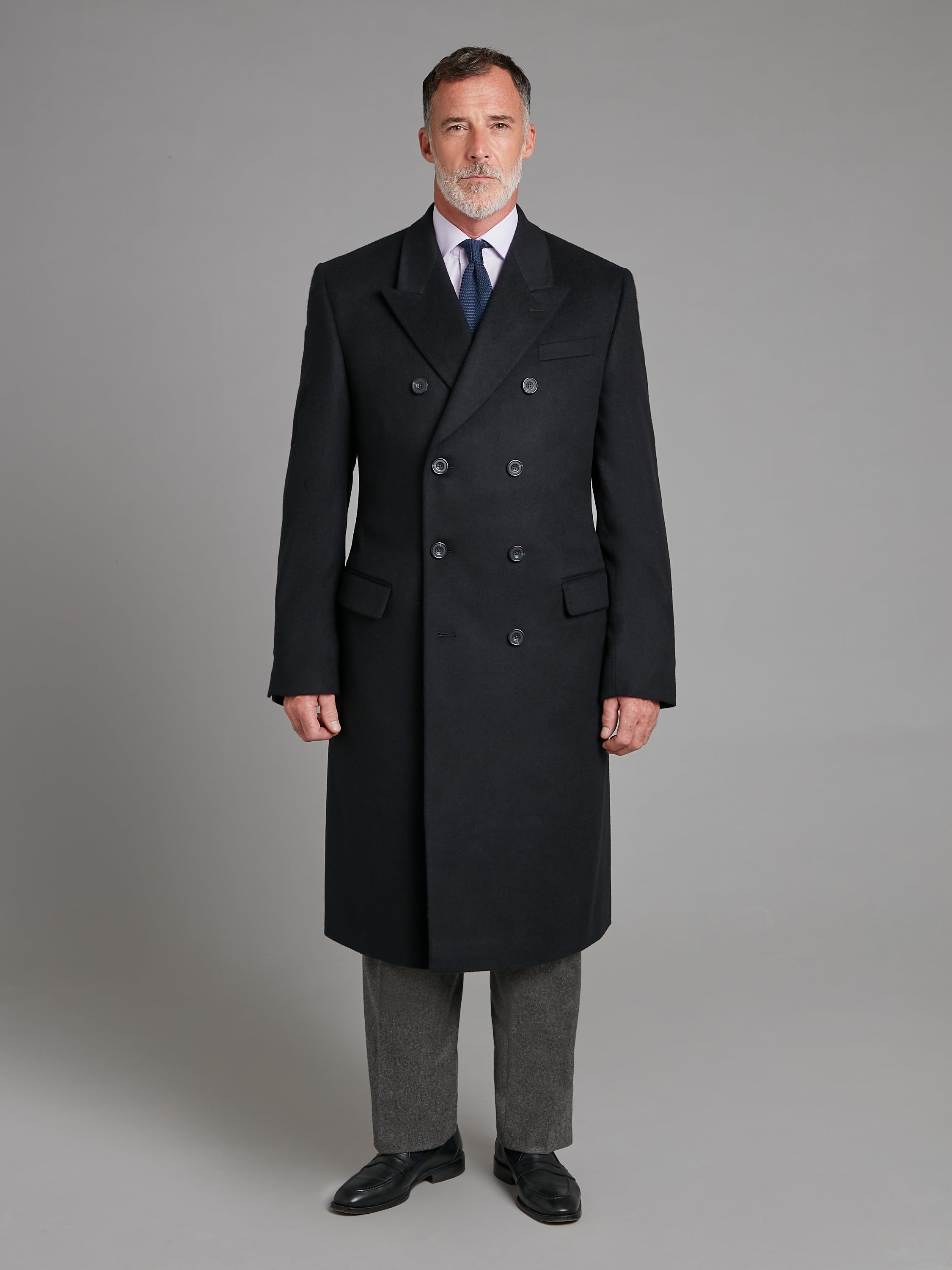 Mens double breasted cashmere overcoat deals