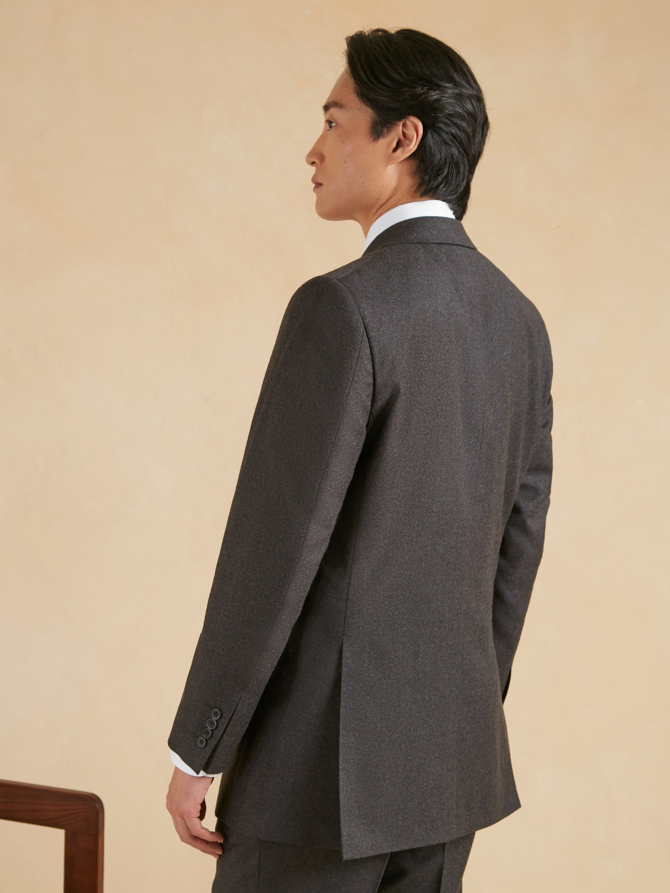 Eaton Classic Fit Suit - Grey Flannel Wool