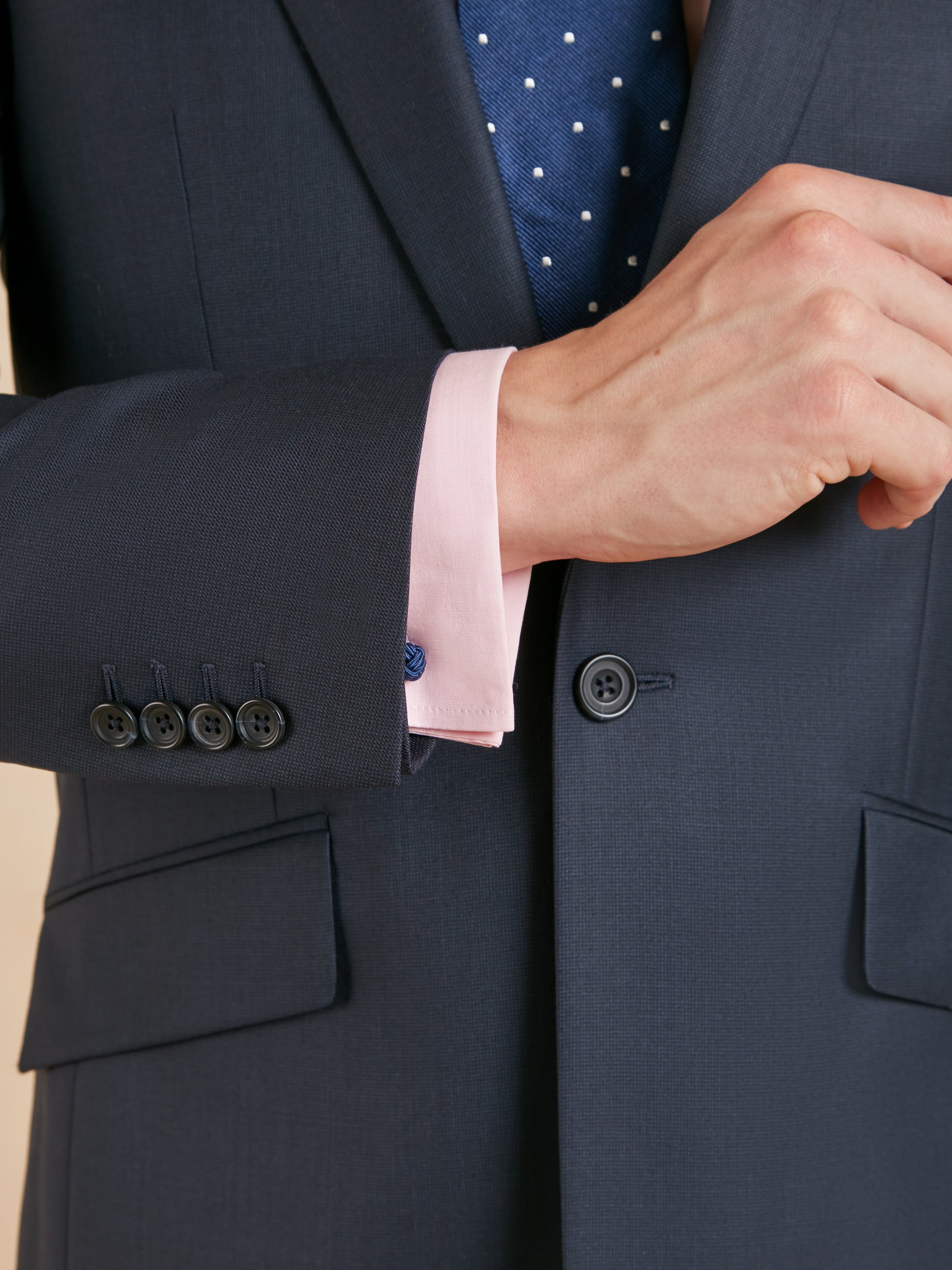 Eaton Classic Fit Suit - Navy Nailhead