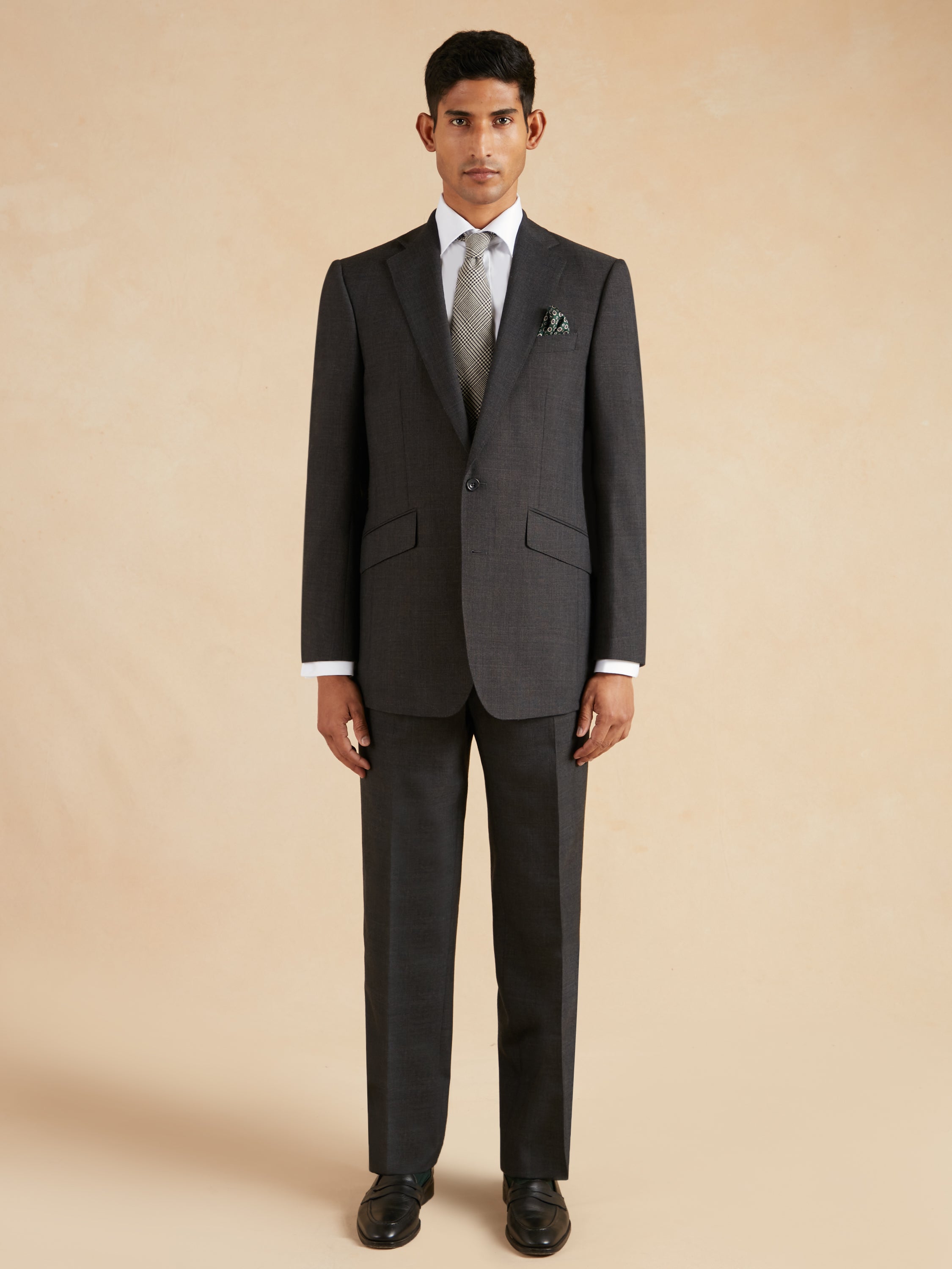 Eaton Glen Check Suit - Dark Grey