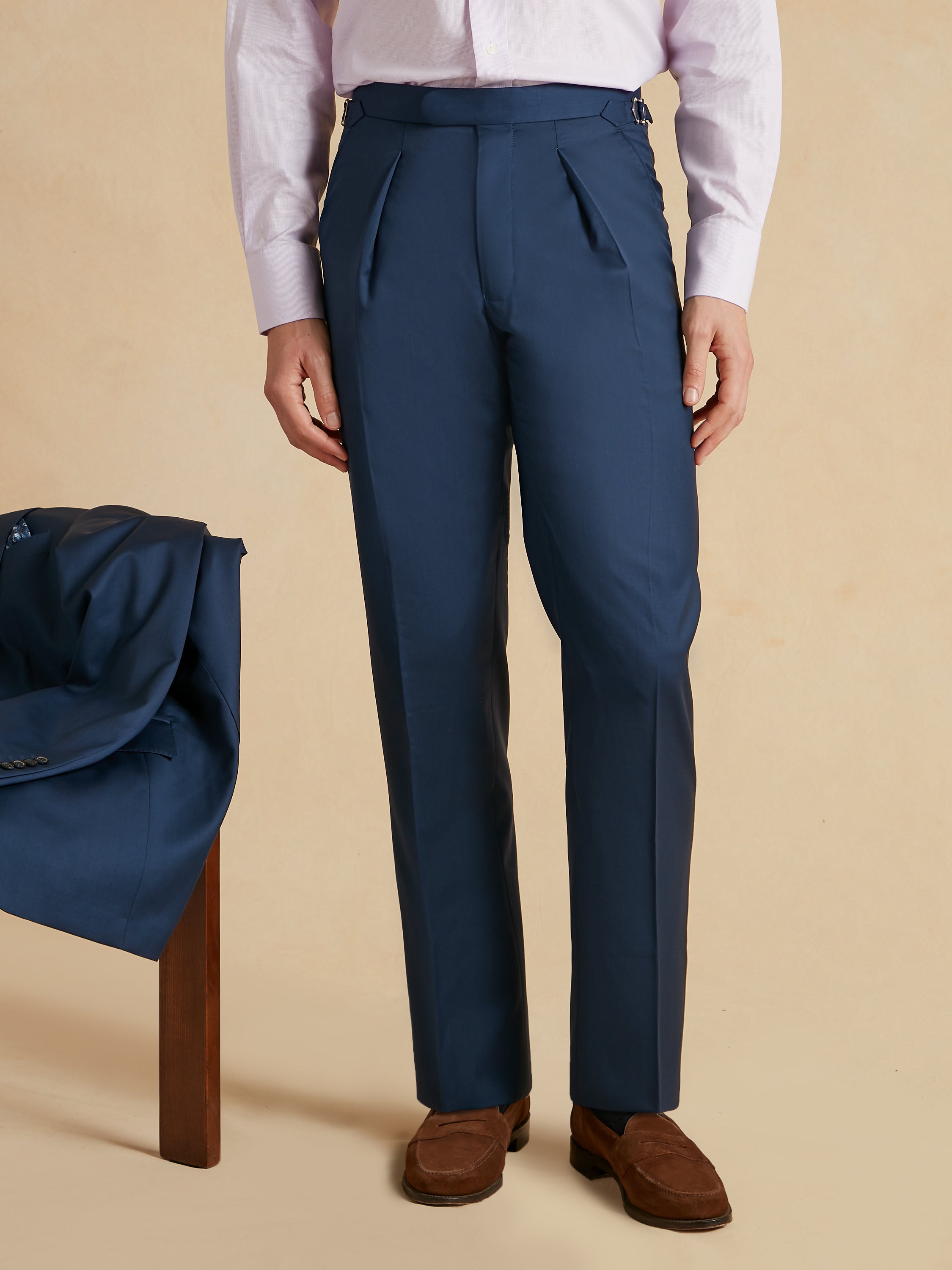 Eaton Suit Natural Stretch Italian Wool - Blue