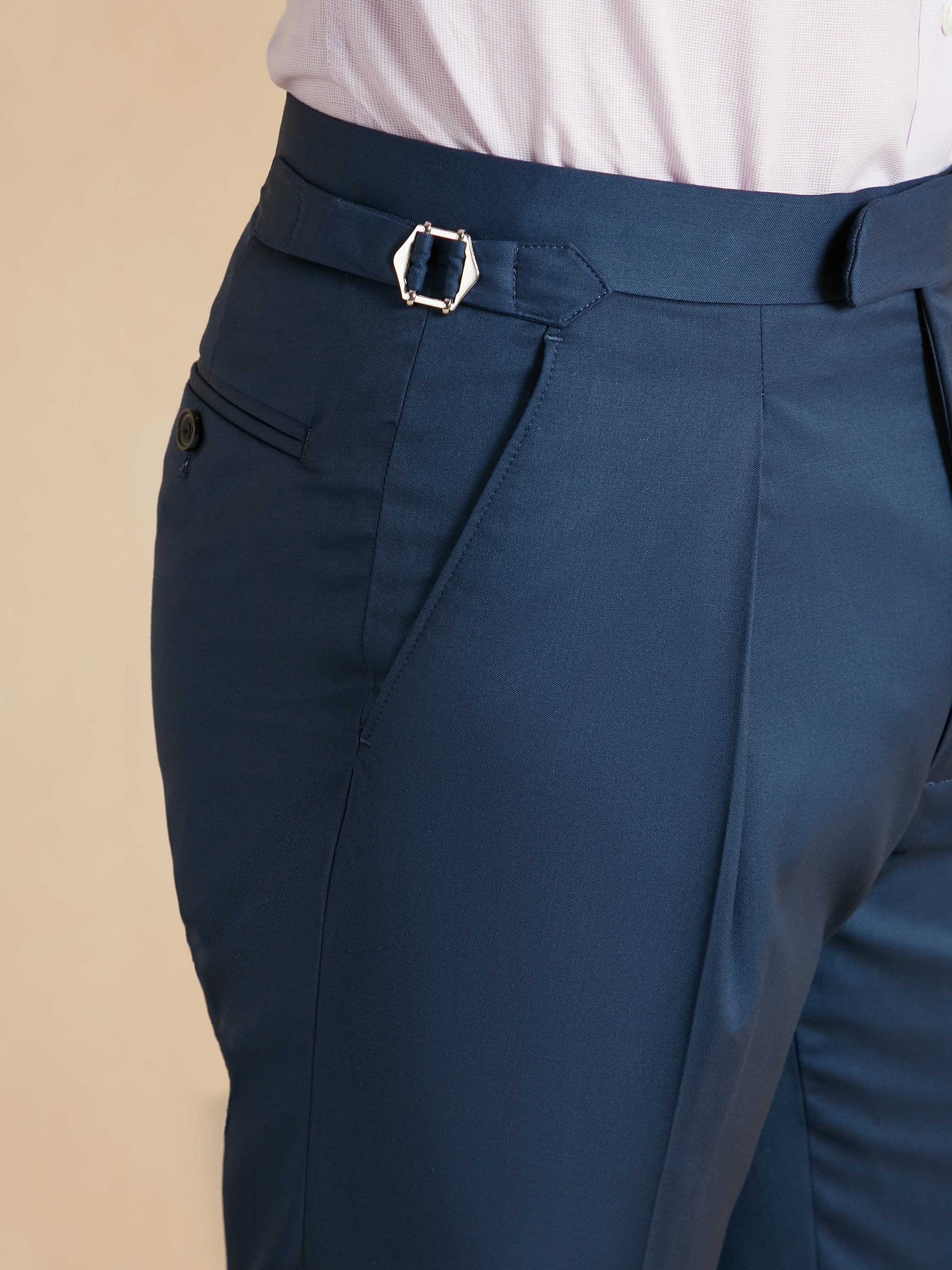 Eaton Suit Natural Stretch Italian Wool - Blue