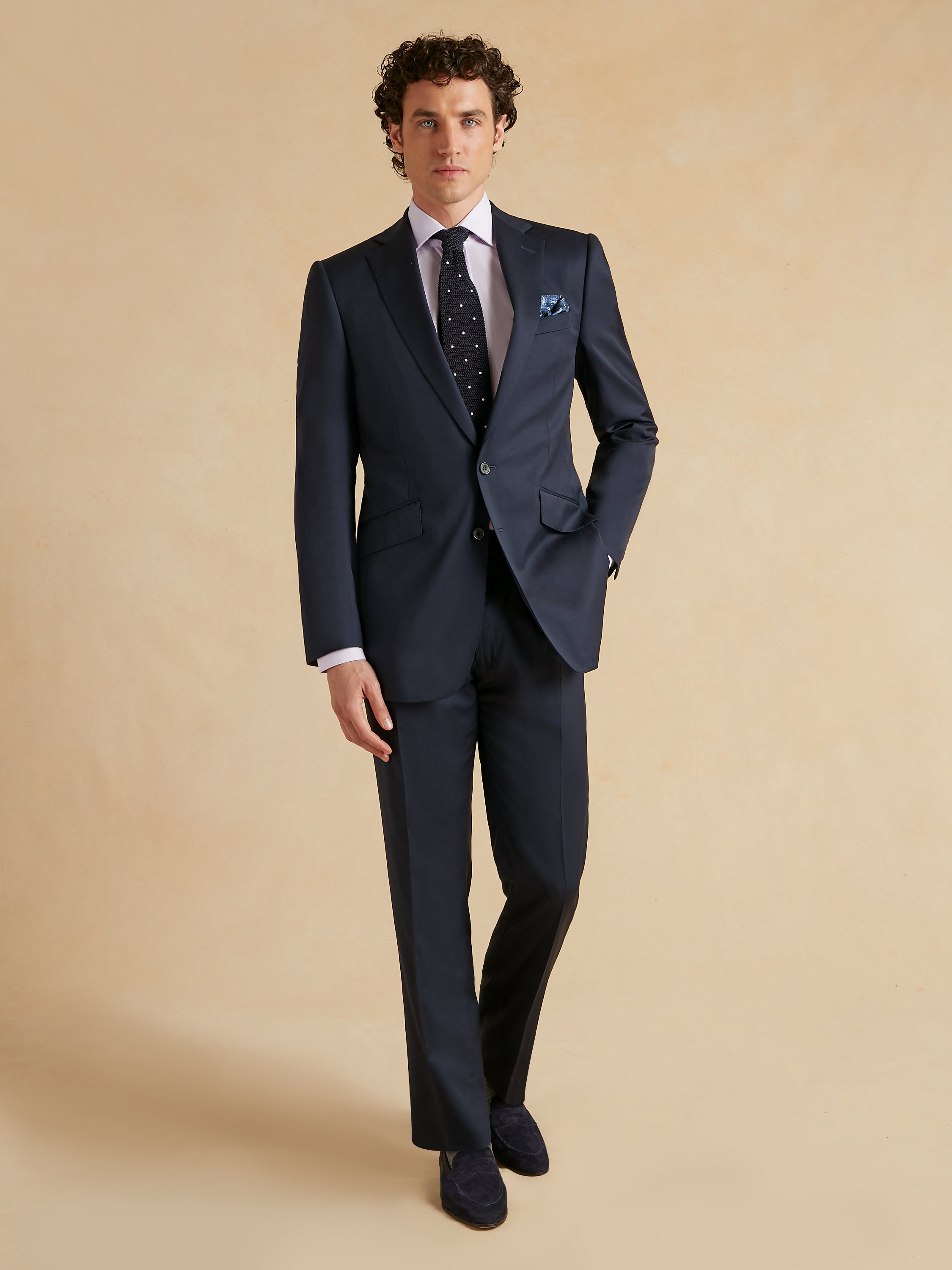 Eaton Suit Natural Stretch Italian Wool - Navy