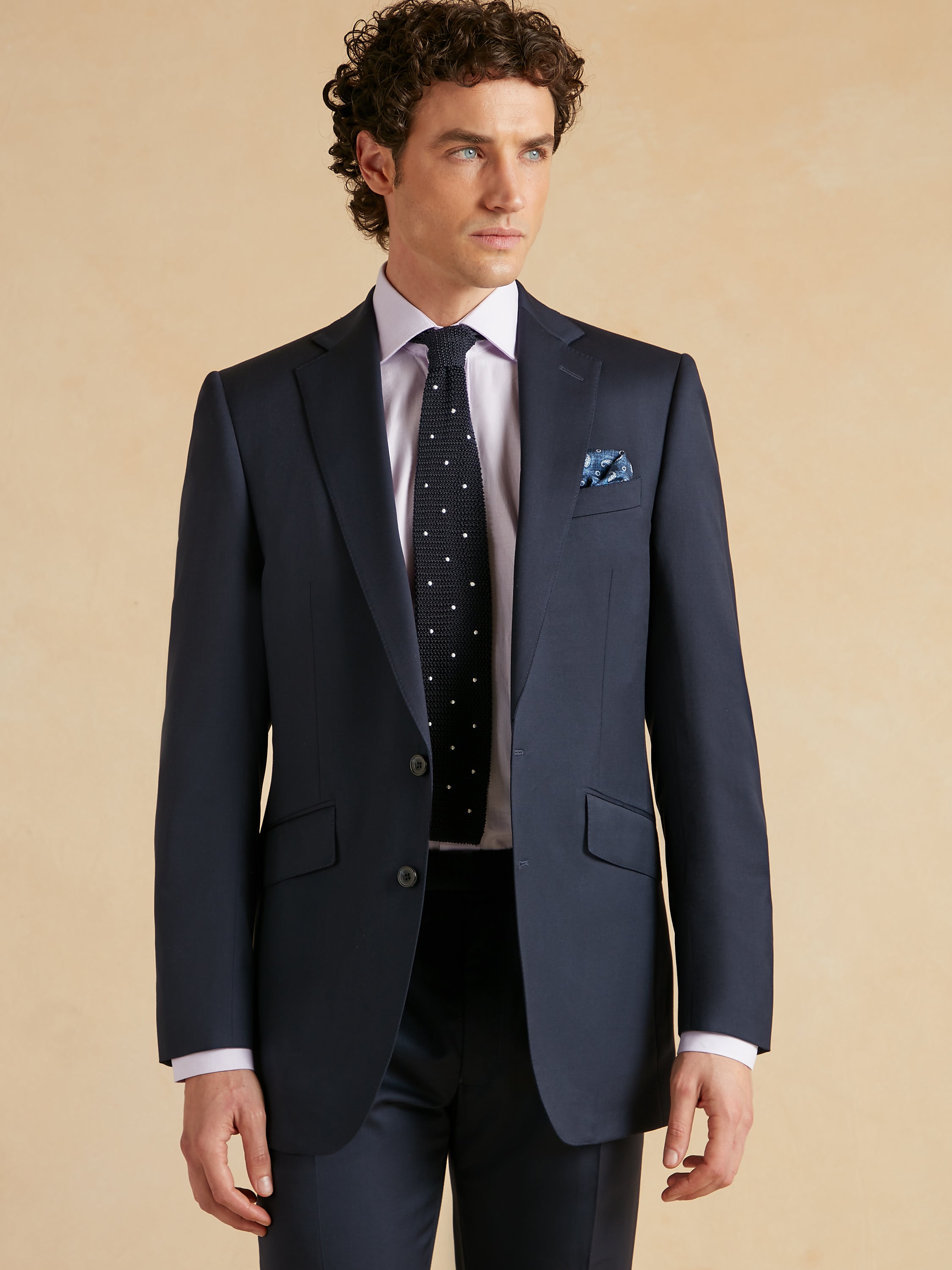 Eaton Suit Natural Stretch Italian Wool - Navy