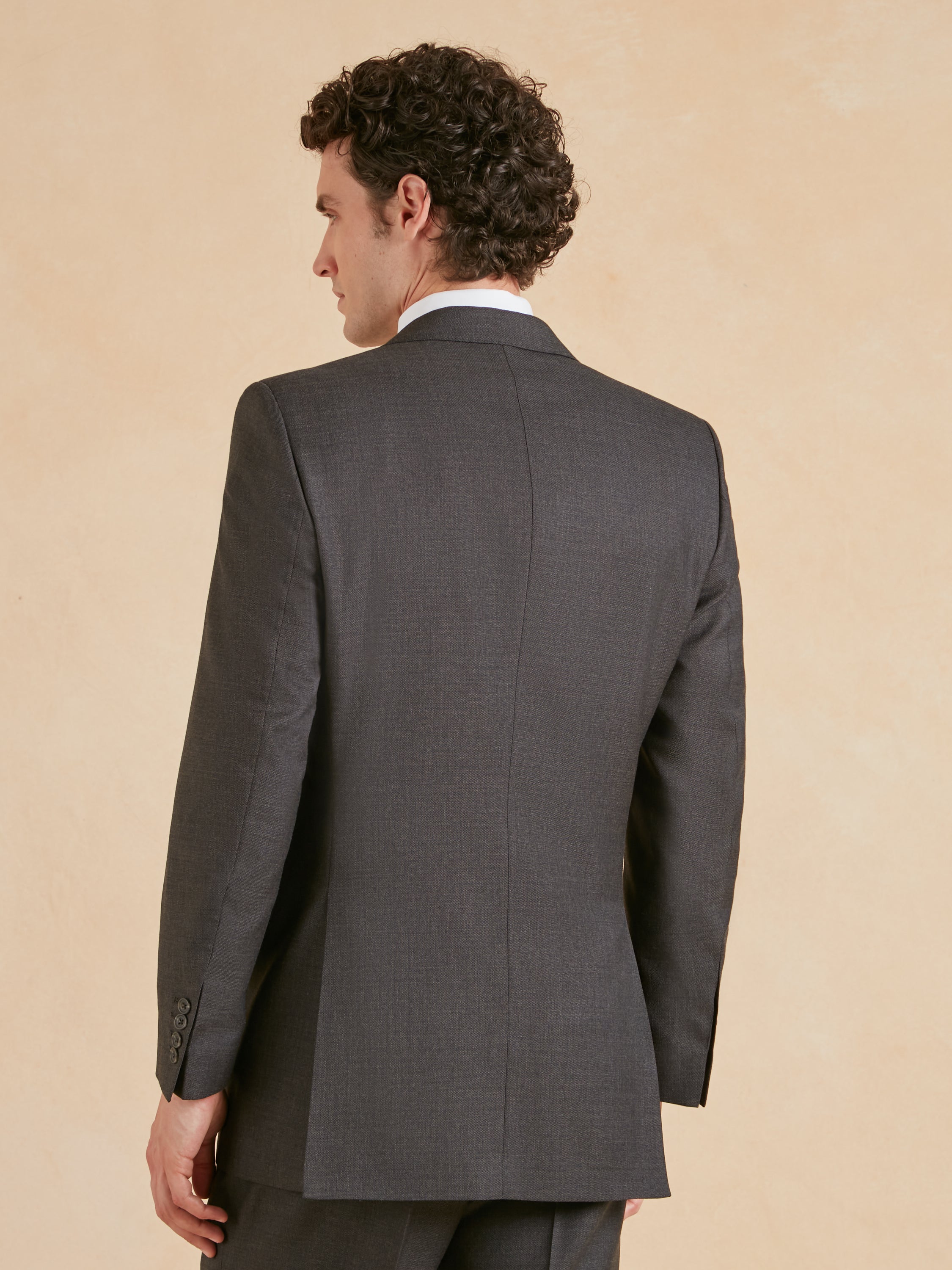 Eaton Classic Fit Suit - Grey Plain Weave Wool