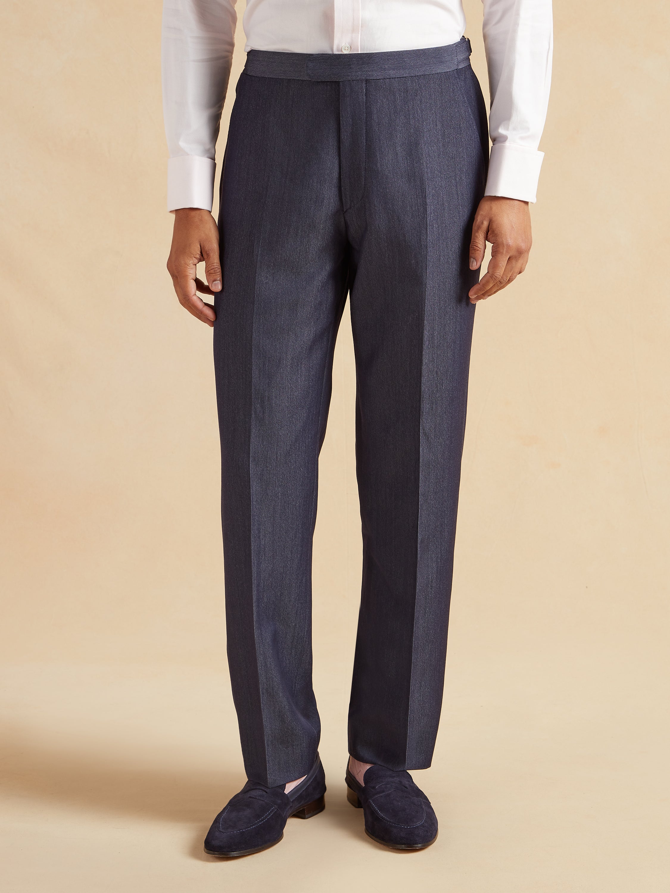 Eaton Suit Wool and Silk - Denim Blue