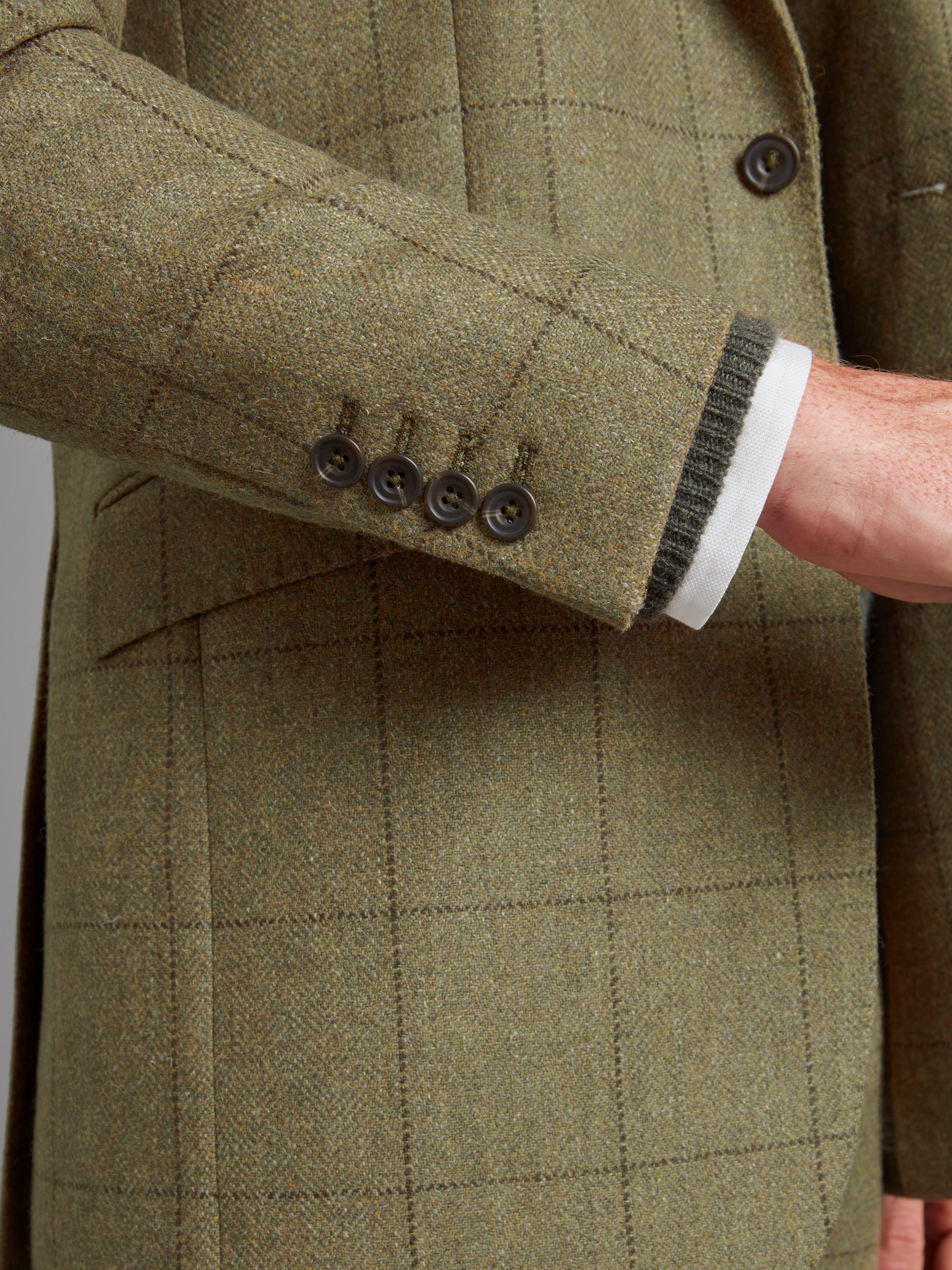 Eaton Jacket - Moss Windowpane Tweed | Men's Tweed Jackets