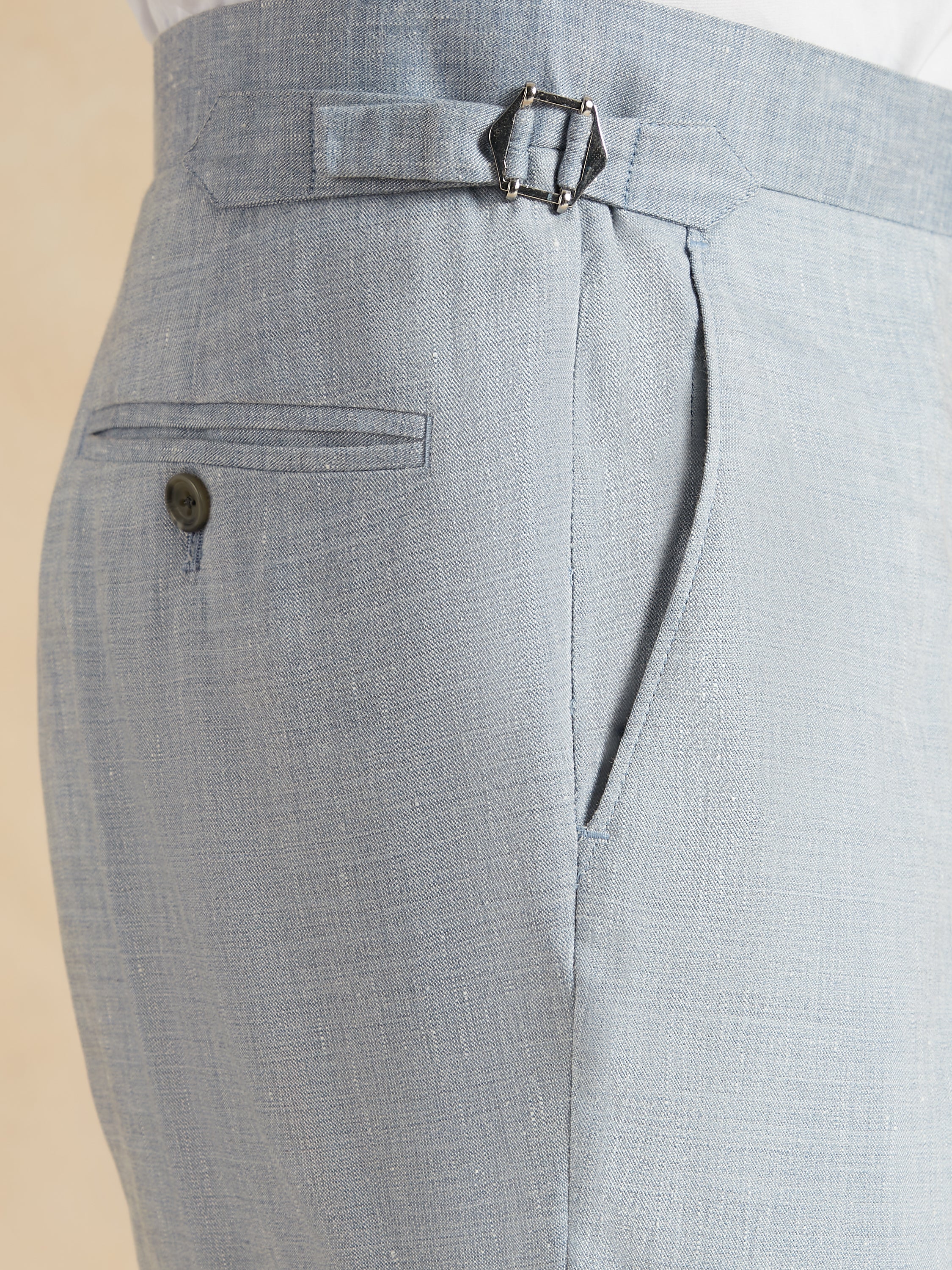 Deconstructed Suit Drago Linen and Wool - Light Blue