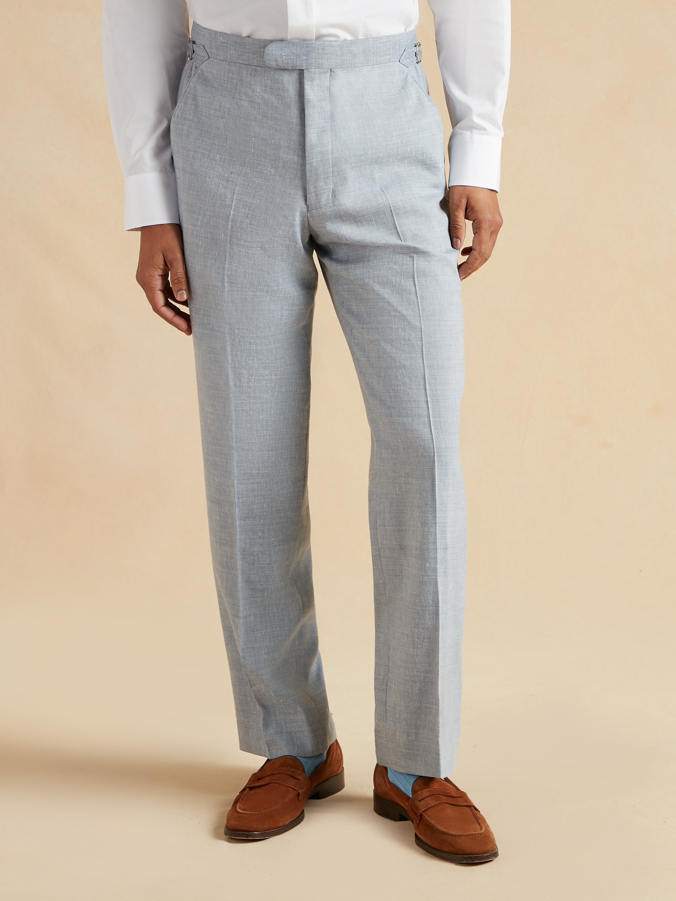 Deconstructed Suit Drago Linen and Wool - Light Blue