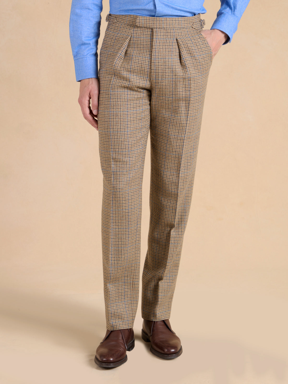 Grosvenor Pleated Trousers - Belgravia Moor Tweed