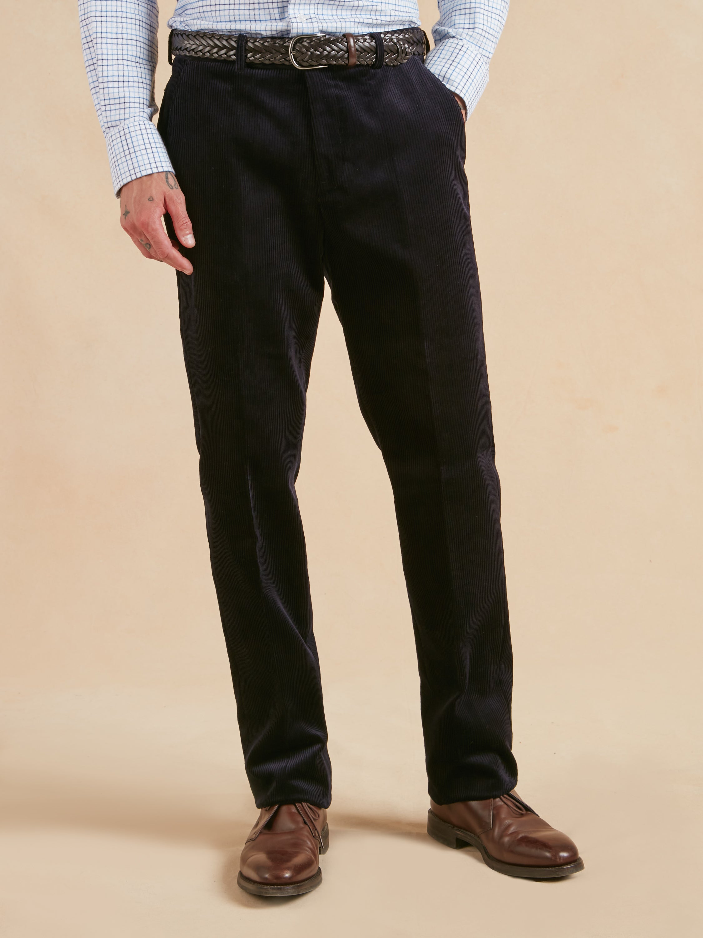 Heavyweight Corduroy Trousers - Navy