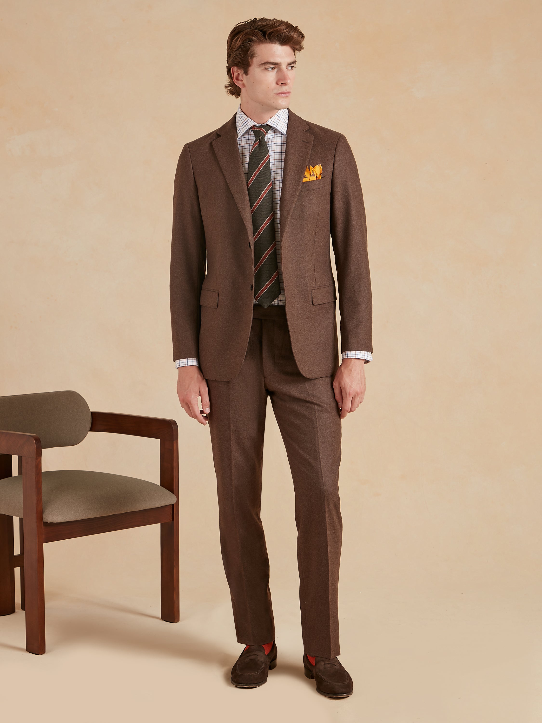 Unstructured Jacket - Brown Drago Flannel