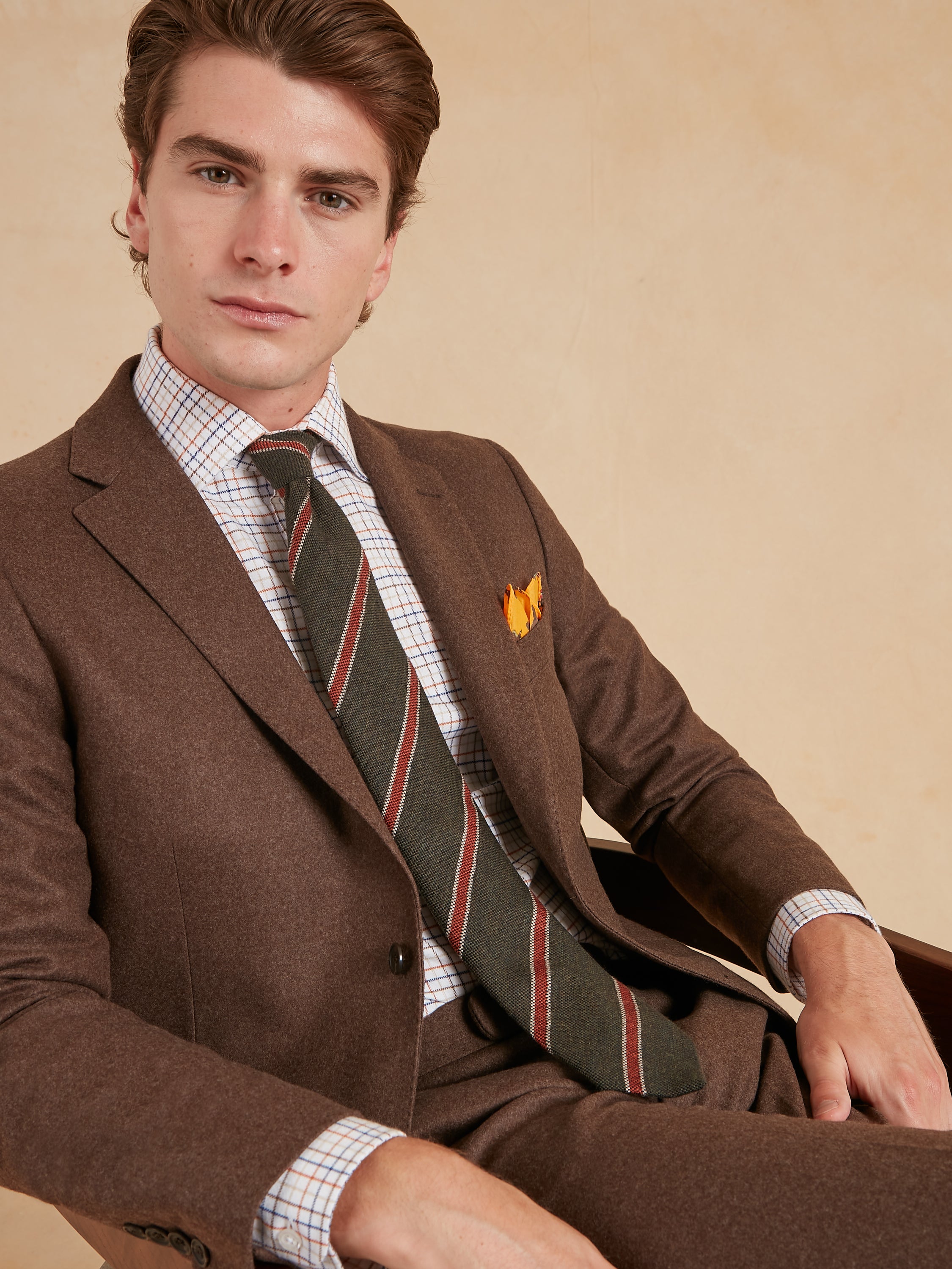 Unstructured Jacket - Brown Drago Flannel
