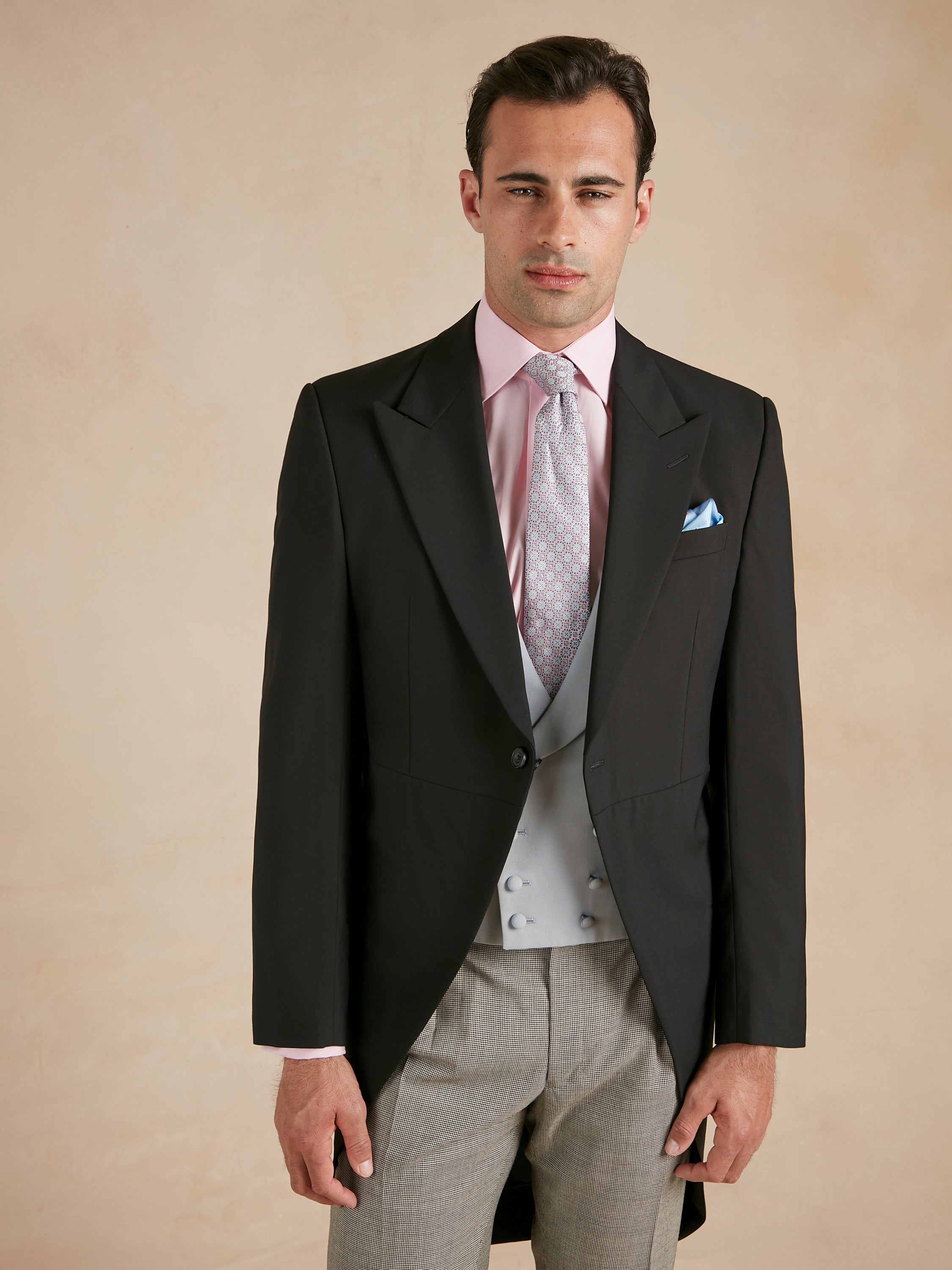 Morning Suit Hire for Royal Ascot - Morning Coat, Trousers & Double Breasted Waistcoat